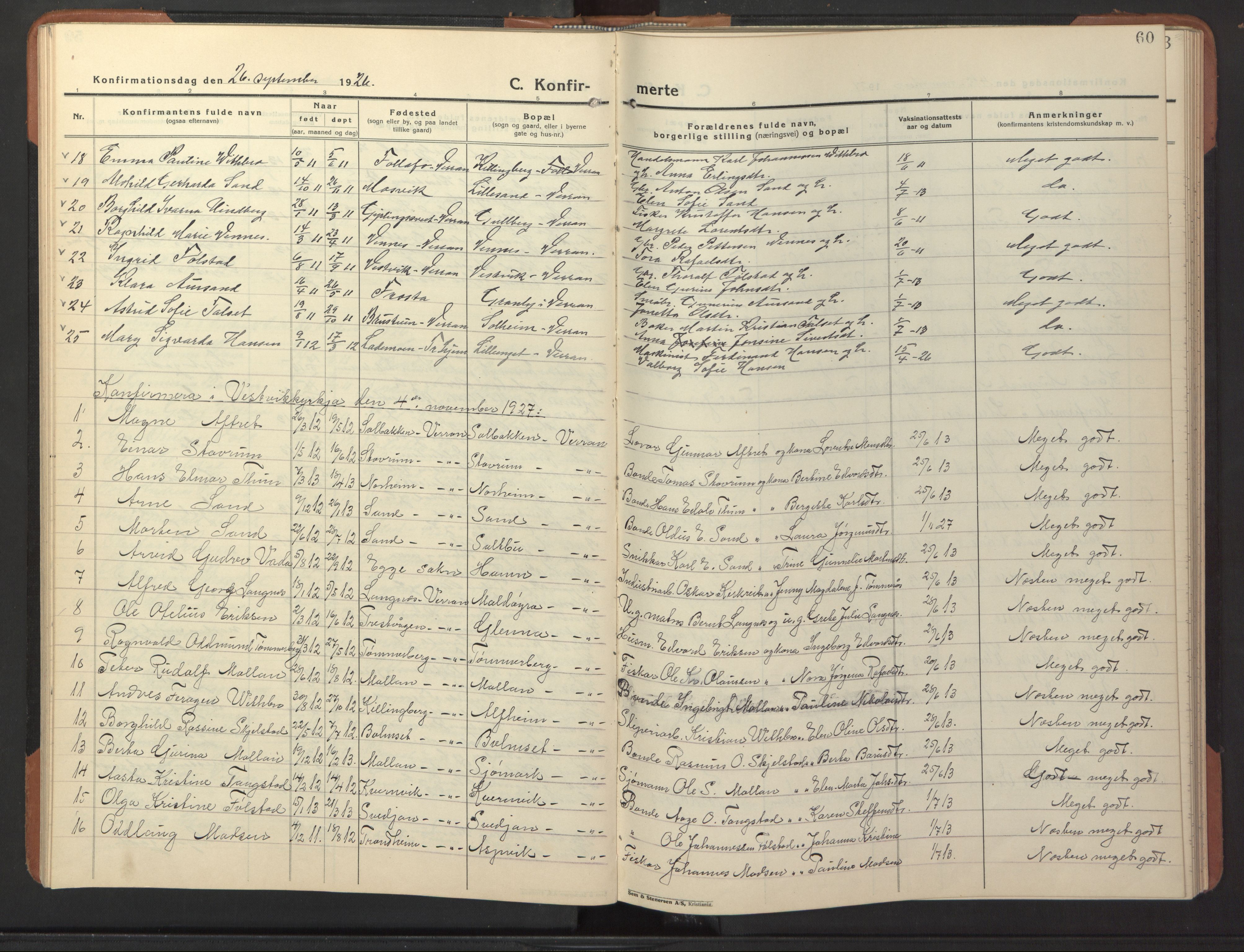 Ministerialprotokoller, klokkerbøker og fødselsregistre - Nord-Trøndelag, SAT/A-1458/744/L0425: Parish register (copy) no. 744C04, 1924-1947, p. 60