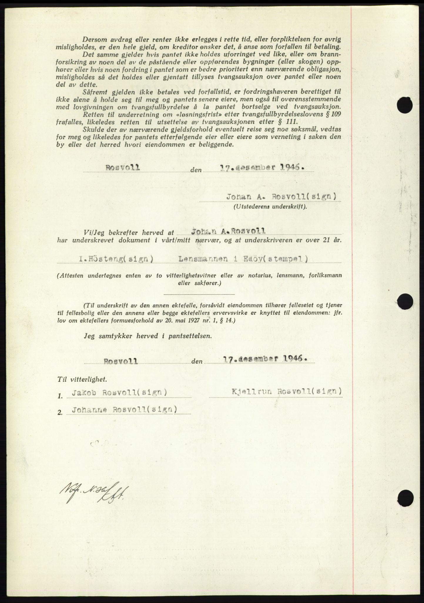 Nordmøre sorenskriveri, AV/SAT-A-4132/1/2/2Ca: Mortgage book no. B95, 1946-1947, Diary no: : 251/1947