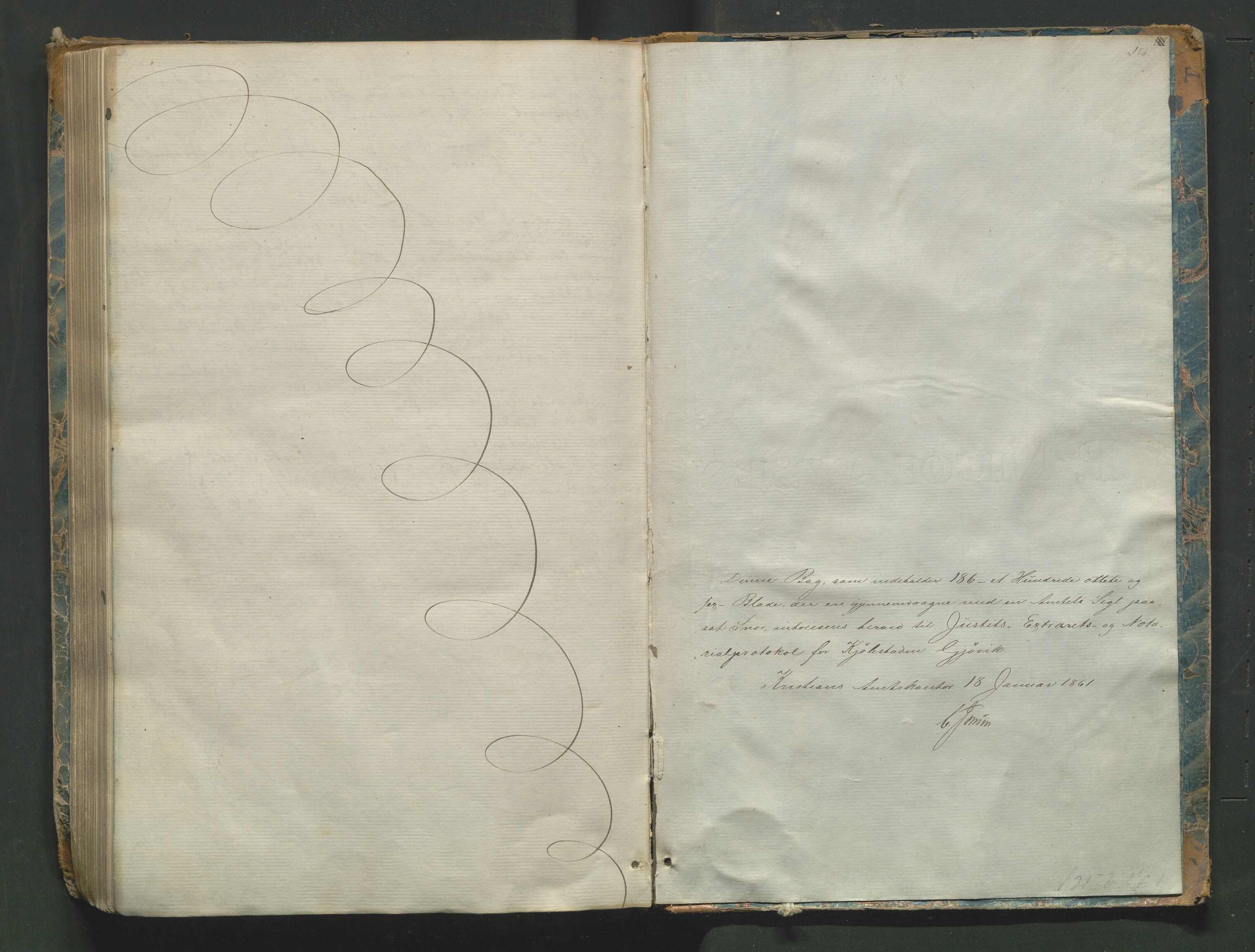 Toten tingrett, SAH/TING-006/G/Gb/Gbb/L0001: Justis-, ekstraretts- og notarialprotokoll, 1861-1864, p. 186b