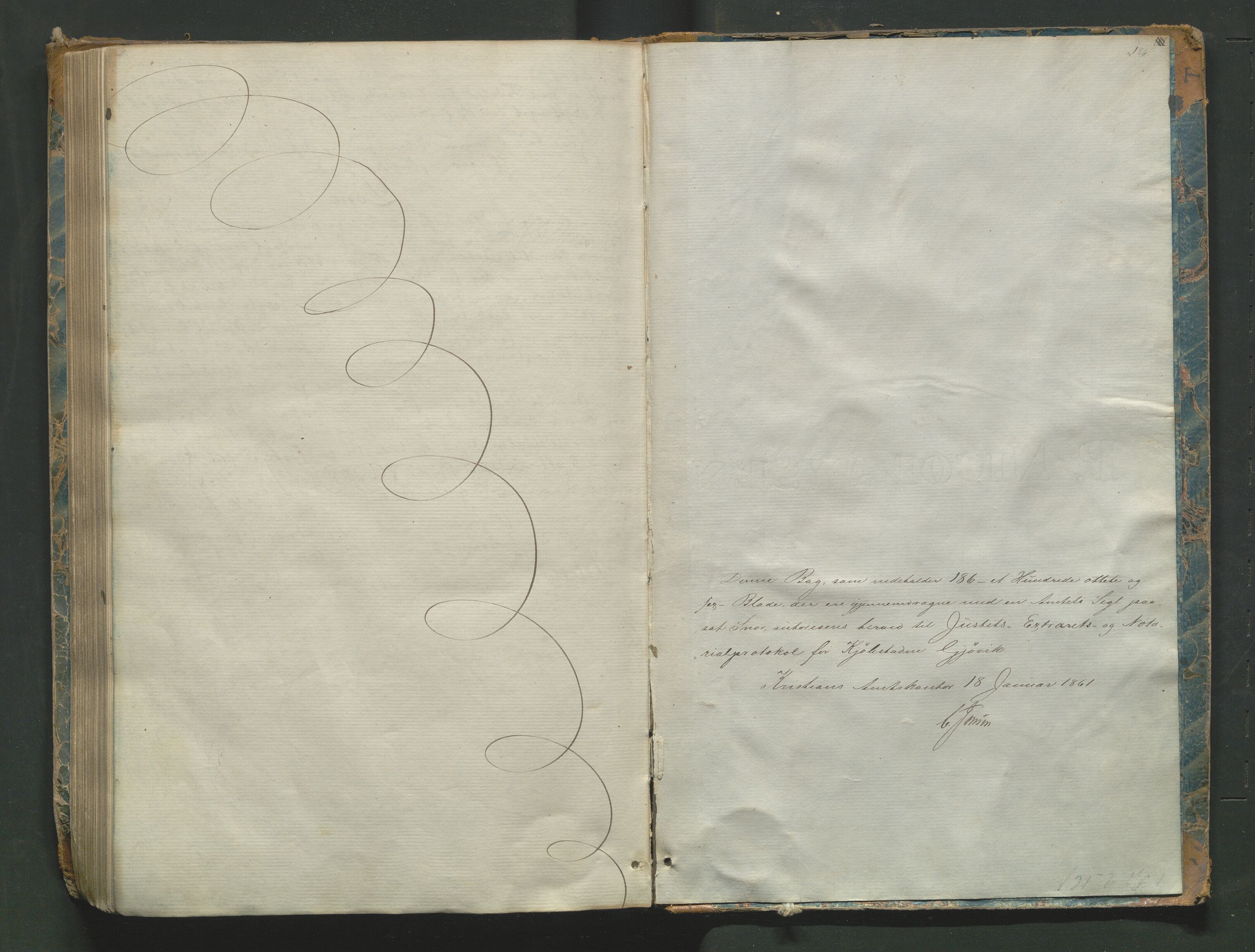 Toten tingrett, AV/SAH-TING-006/G/Gb/Gbb/L0001: Justis-, ekstraretts- og notarialprotokoll, 1861-1864, p. 186b