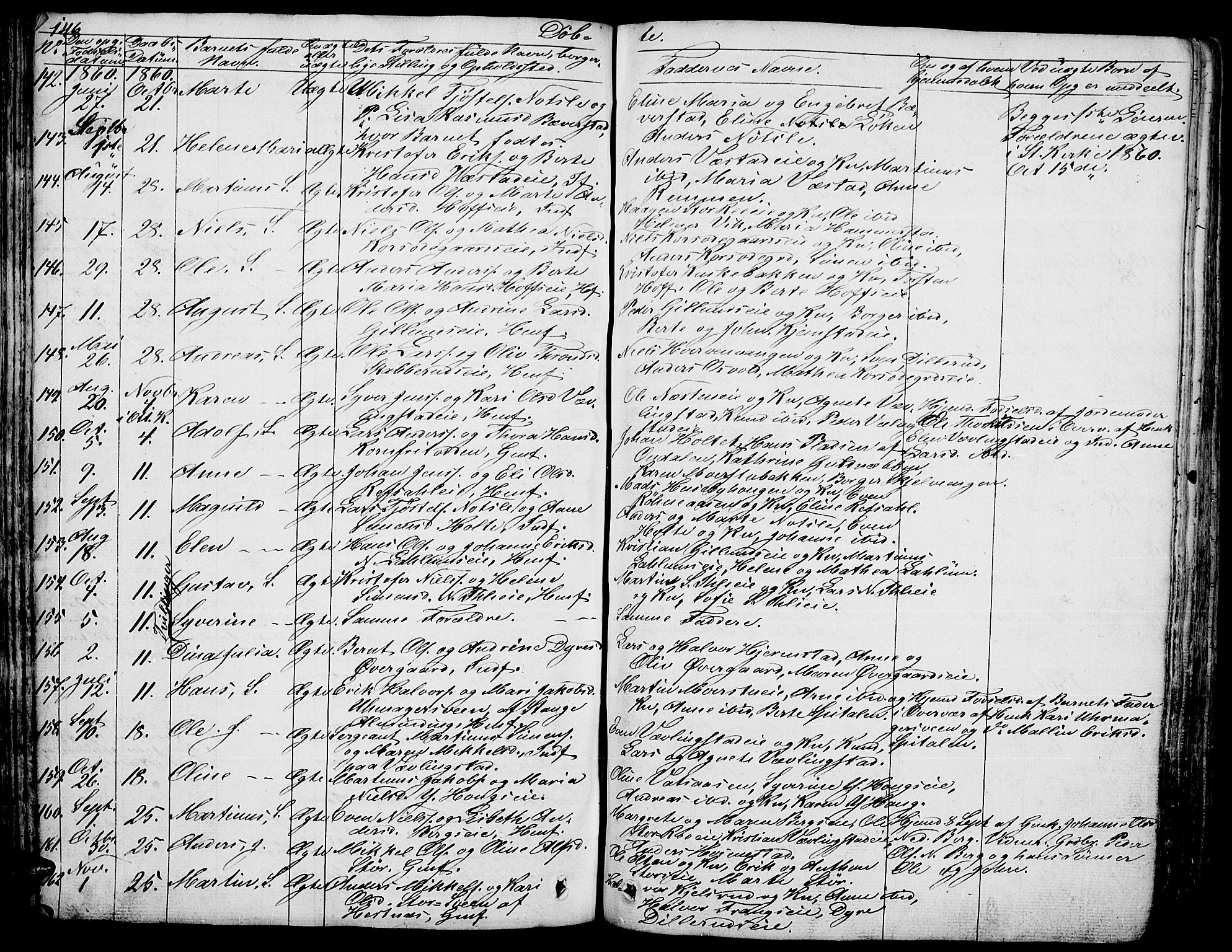 Stange prestekontor, AV/SAH-PREST-002/L/L0003: Parish register (copy) no. 3, 1840-1864, p. 146