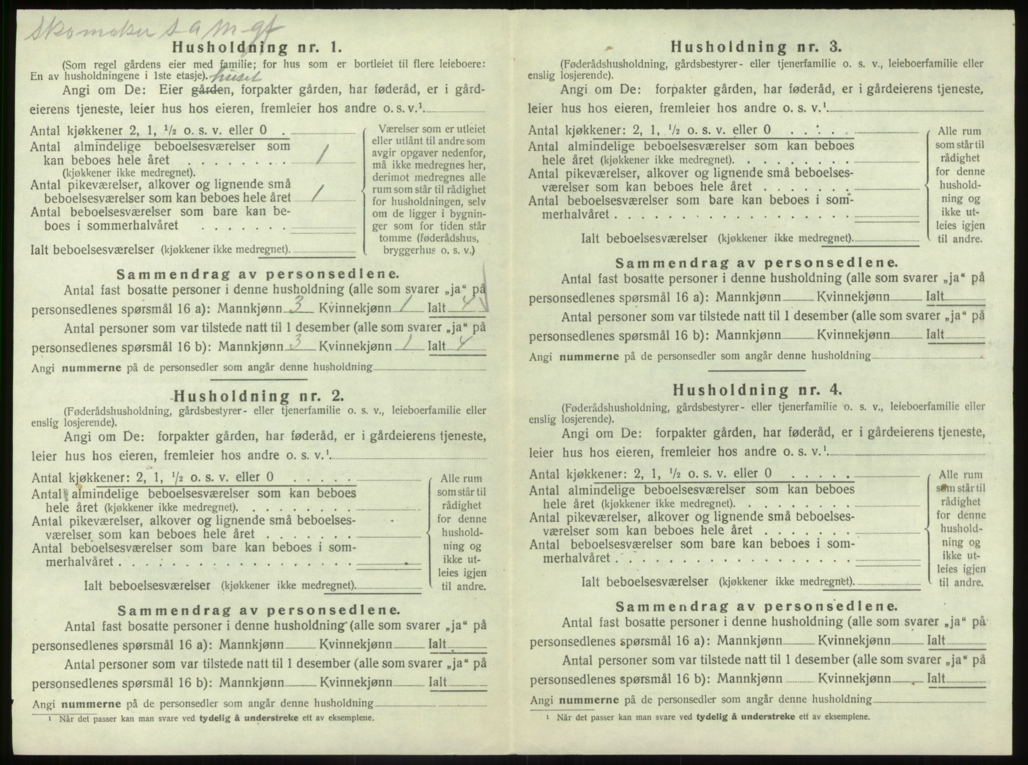 SAB, 1920 census for Vevring, 1920, p. 83