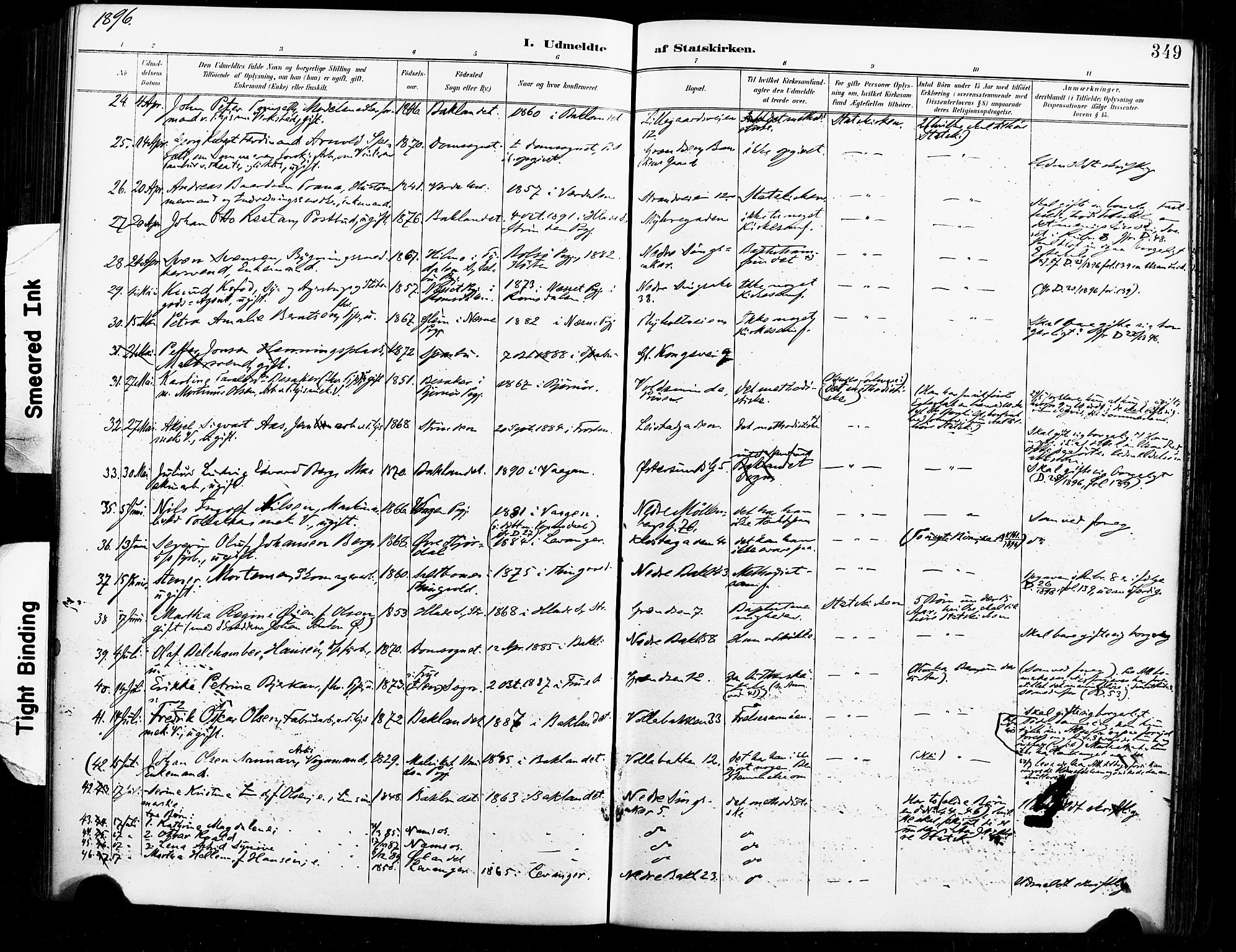 Ministerialprotokoller, klokkerbøker og fødselsregistre - Sør-Trøndelag, SAT/A-1456/604/L0198: Parish register (official) no. 604A19, 1893-1900, p. 349