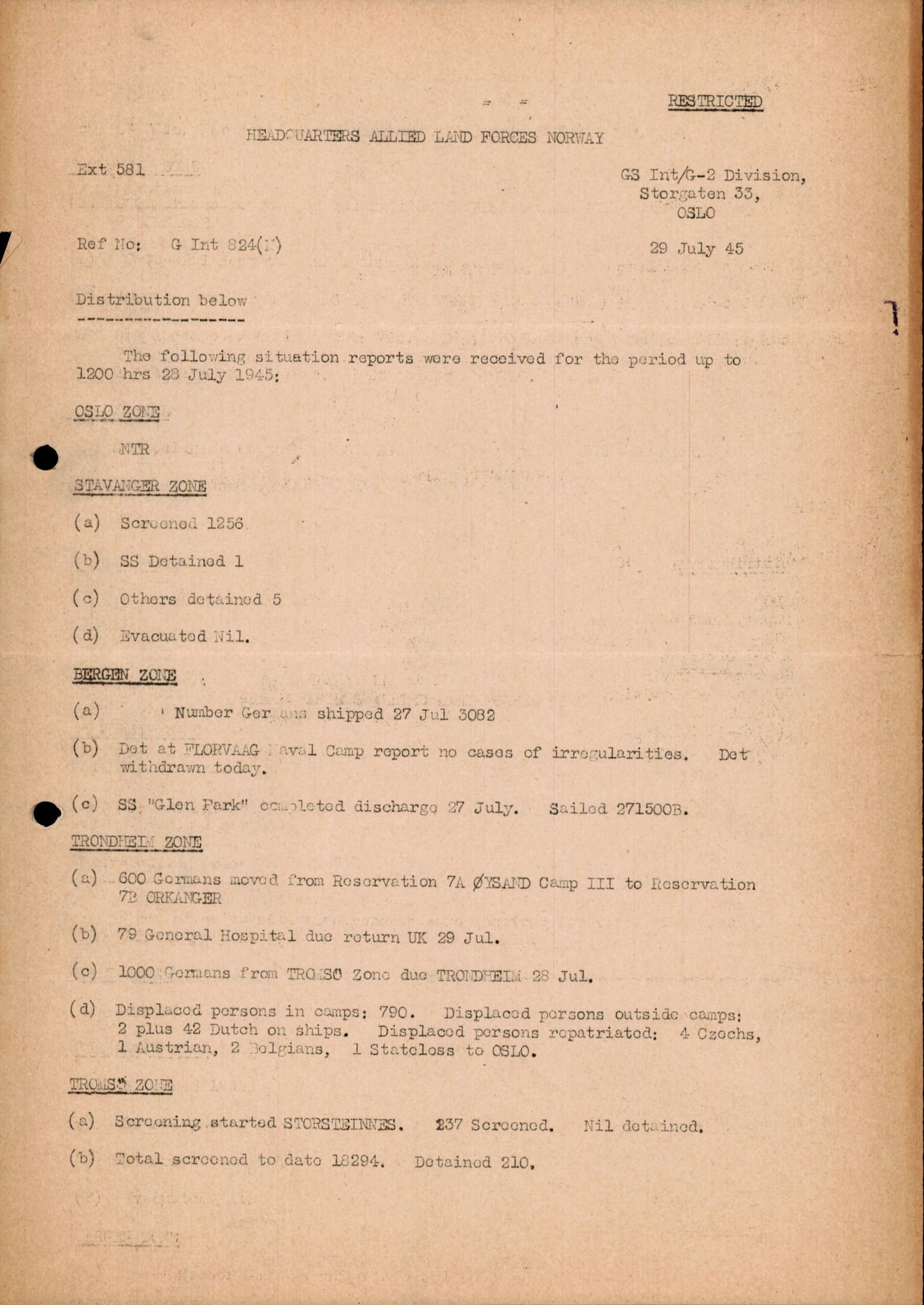 Forsvarets Overkommando. 2 kontor. Arkiv 11.4. Spredte tyske arkivsaker, AV/RA-RAFA-7031/D/Dar/Darc/L0017: FO.II, 1945, p. 10