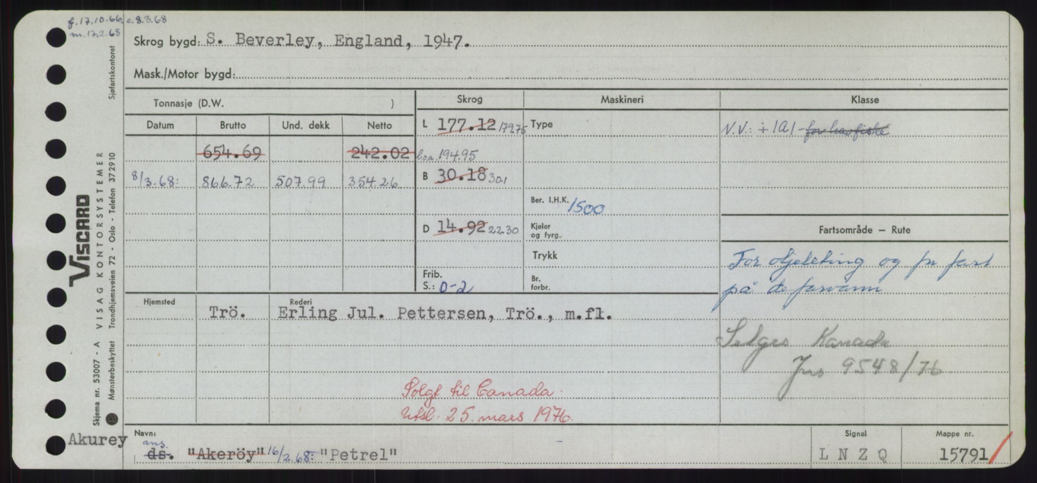 Sjøfartsdirektoratet med forløpere, Skipsmålingen, RA/S-1627/H/Hd/L0029: Fartøy, P, p. 207