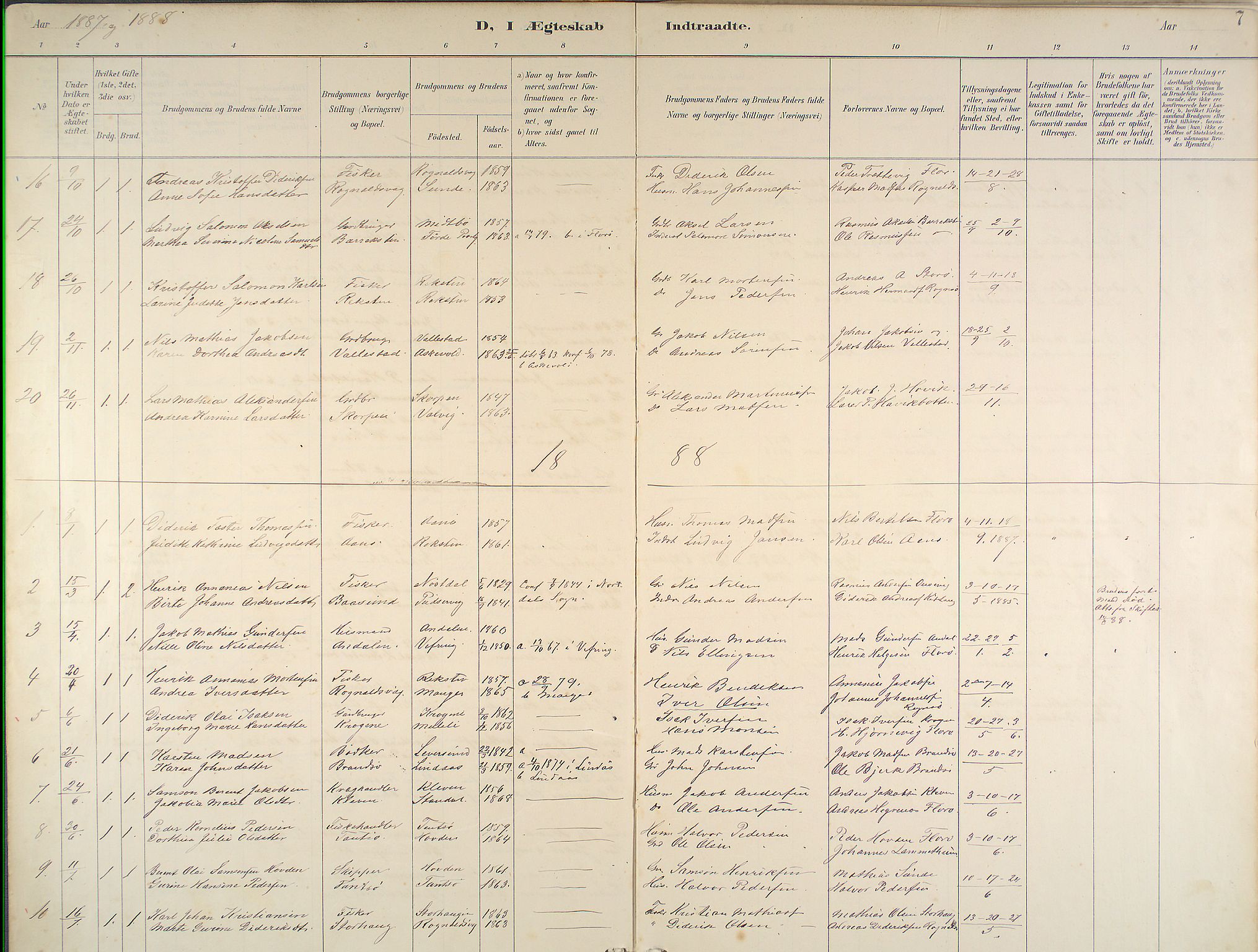 Kinn sokneprestembete, SAB/A-80801/H/Haa/Haab/L0011: Parish register (official) no. B 11, 1886-1936, p. 7