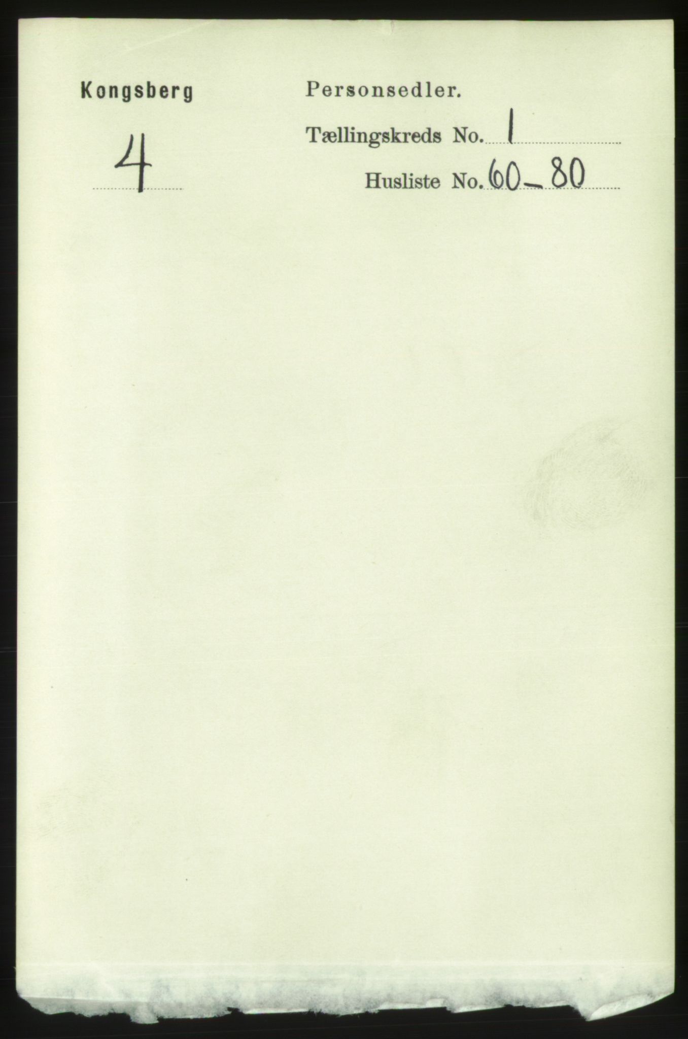 RA, 1891 census for 0604 Kongsberg, 1891, p. 2044