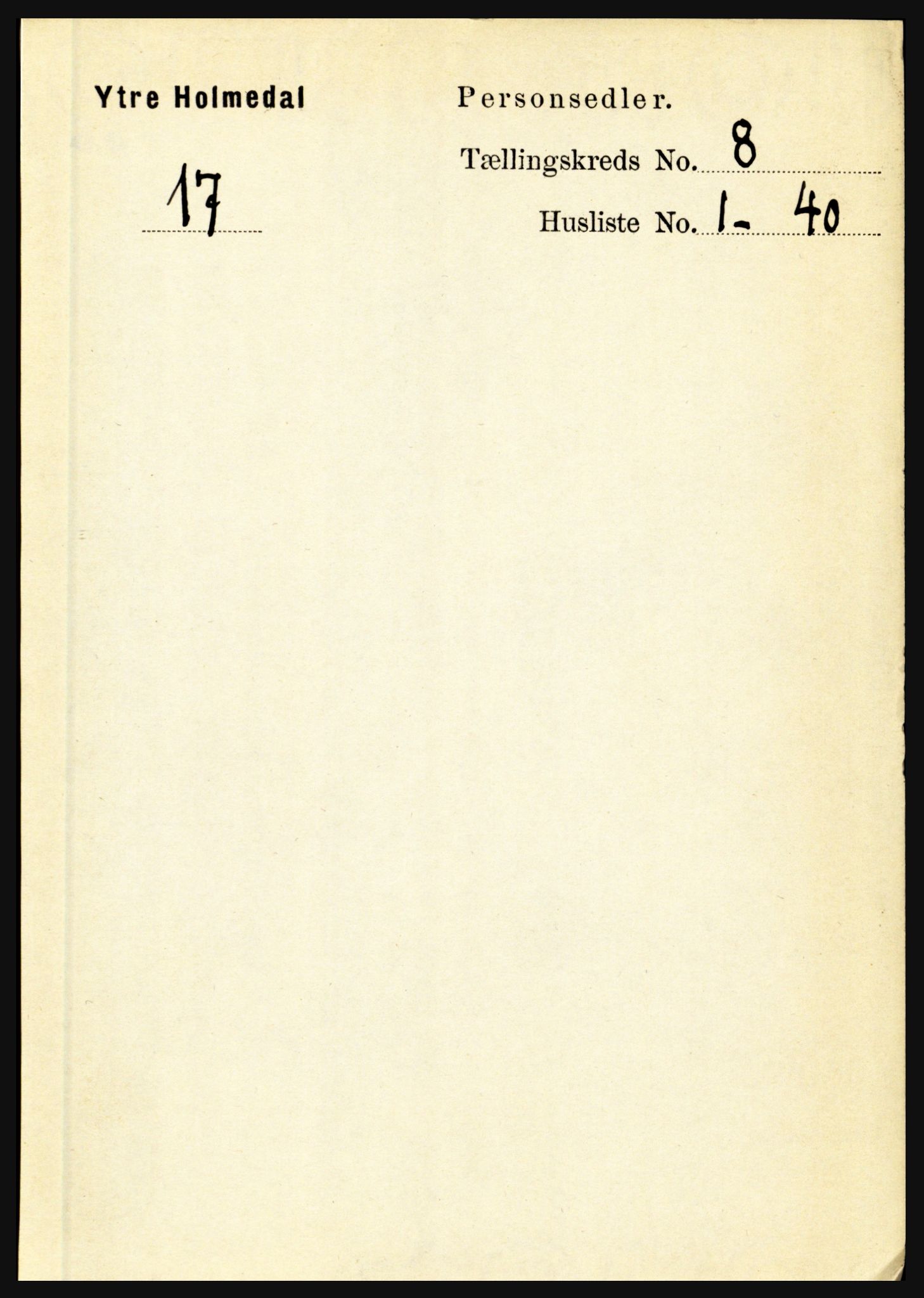 RA, 1891 census for 1429 Ytre Holmedal, 1891, p. 1761