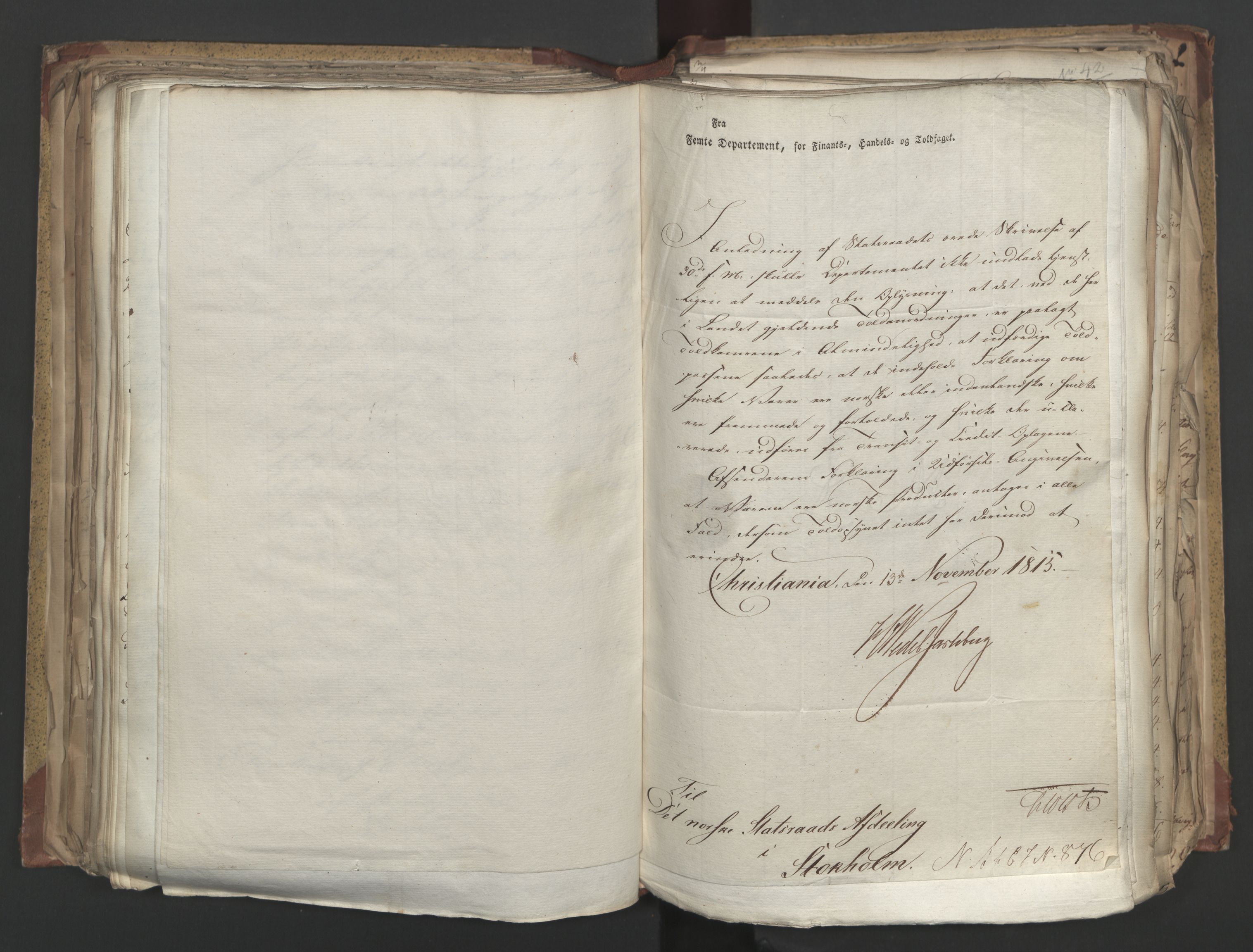 Statsrådsavdelingen i Stockholm, AV/RA-S-1003/D/Da/L0004: Regjeringsinnstillinger nr. 788-999, 1815, p. 221