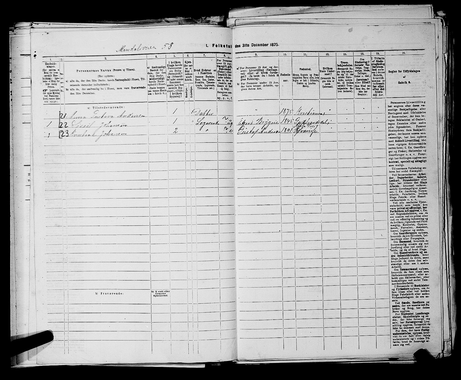 RA, 1875 census for 0301 Kristiania, 1875, p. 6175