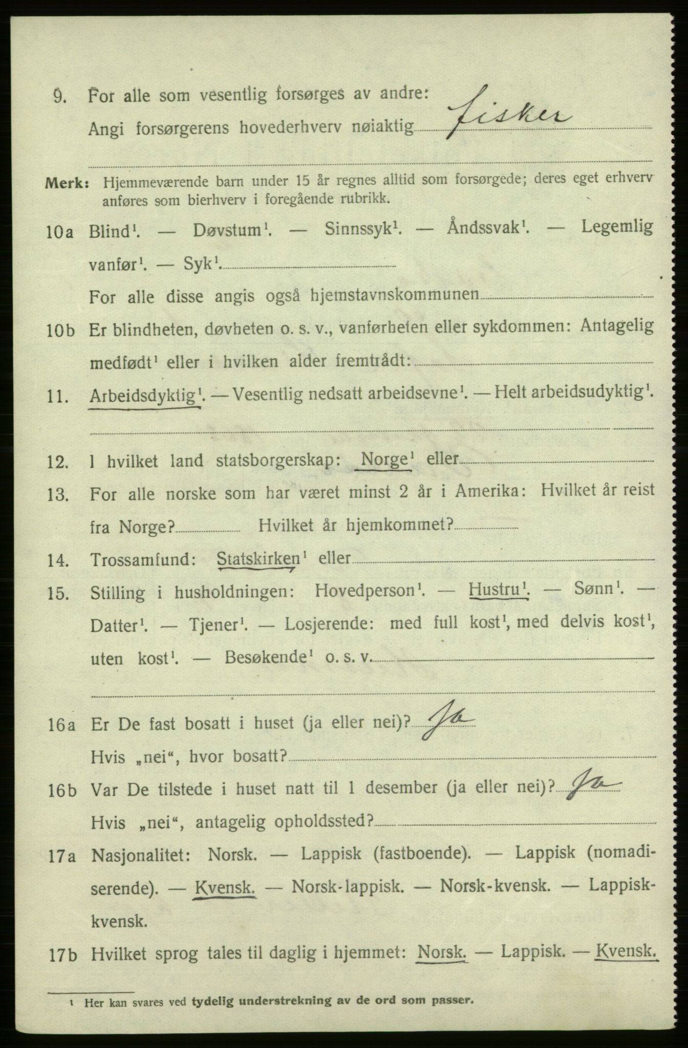 SATØ, 1920 census for Vadsø, 1920, p. 2198