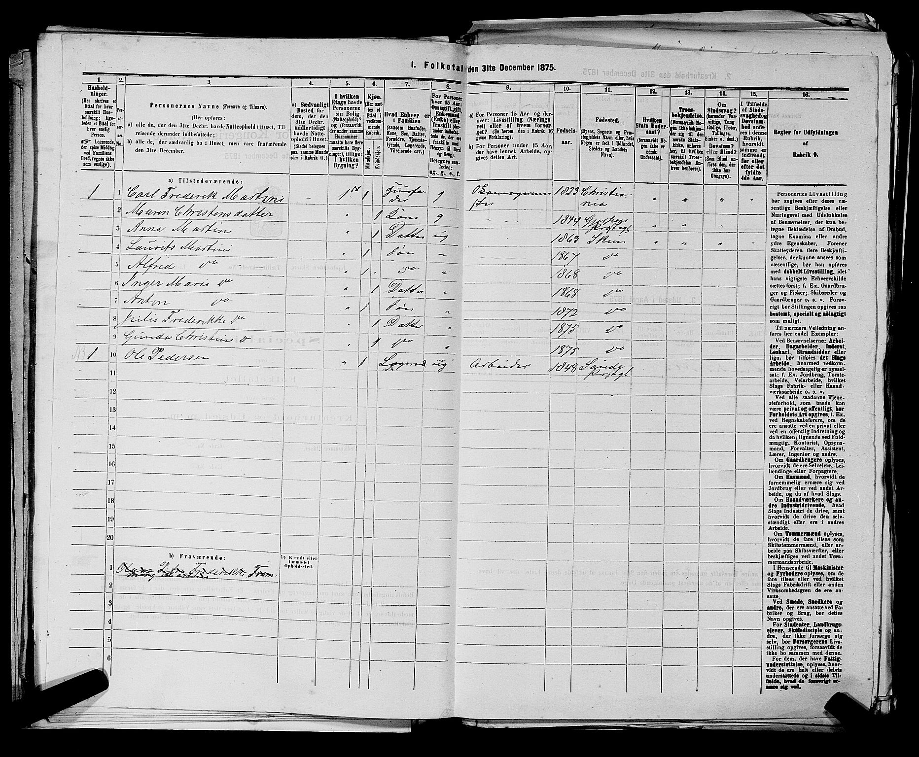 SAKO, 1875 census for 0806P Skien, 1875, p. 484