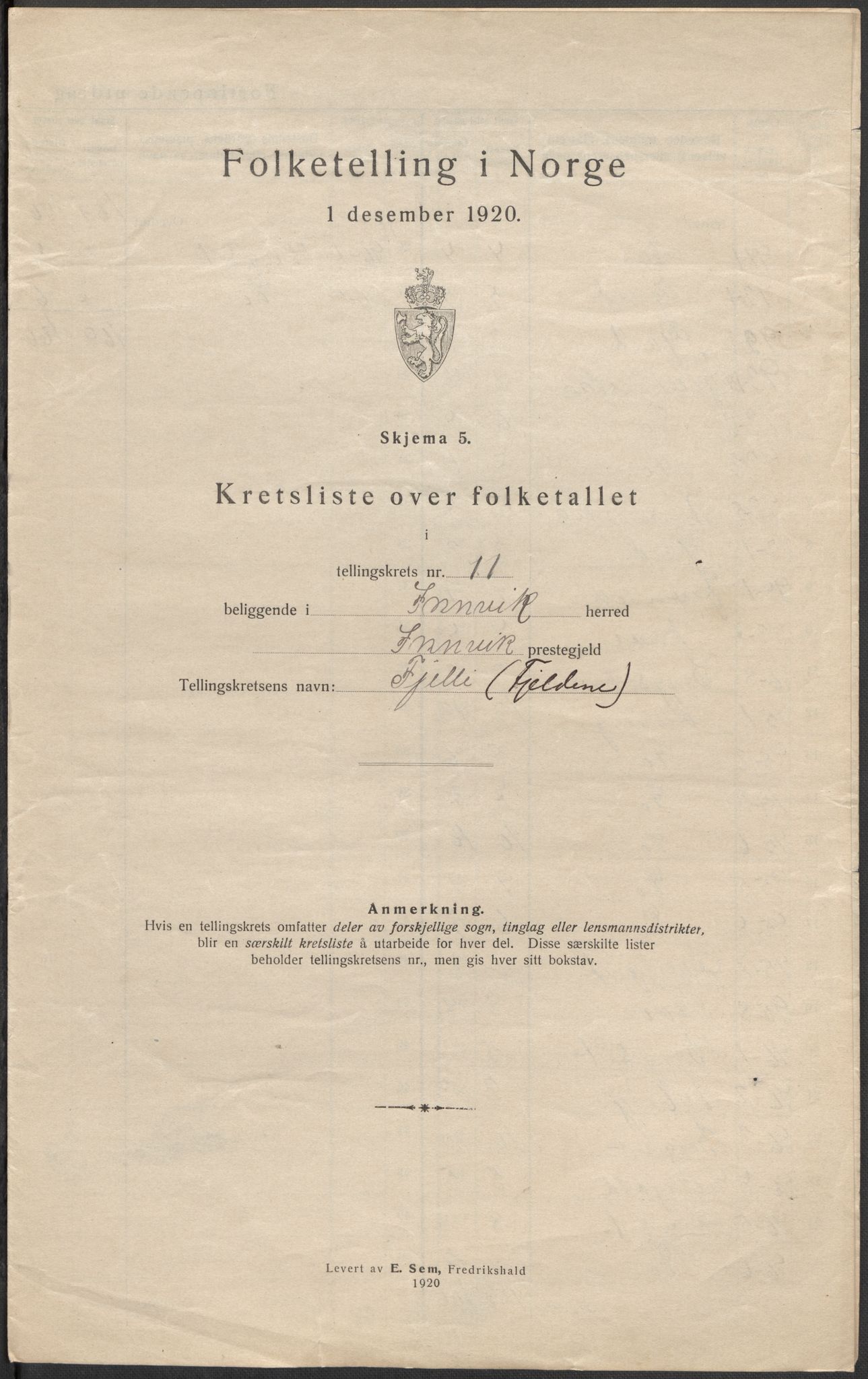 SAB, 1920 census for Innvik, 1920, p. 35