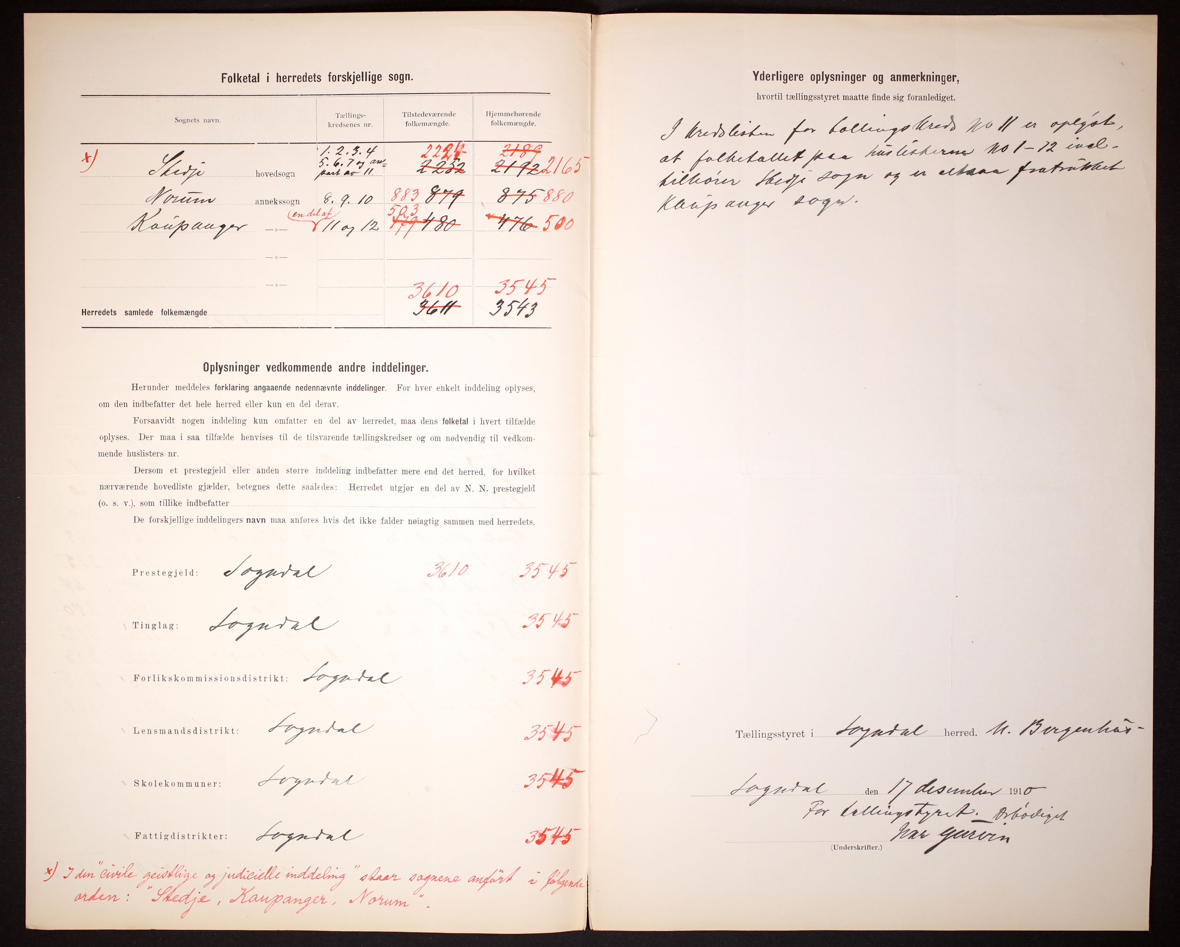 RA, 1910 census for Sogndal, 1910, p. 3