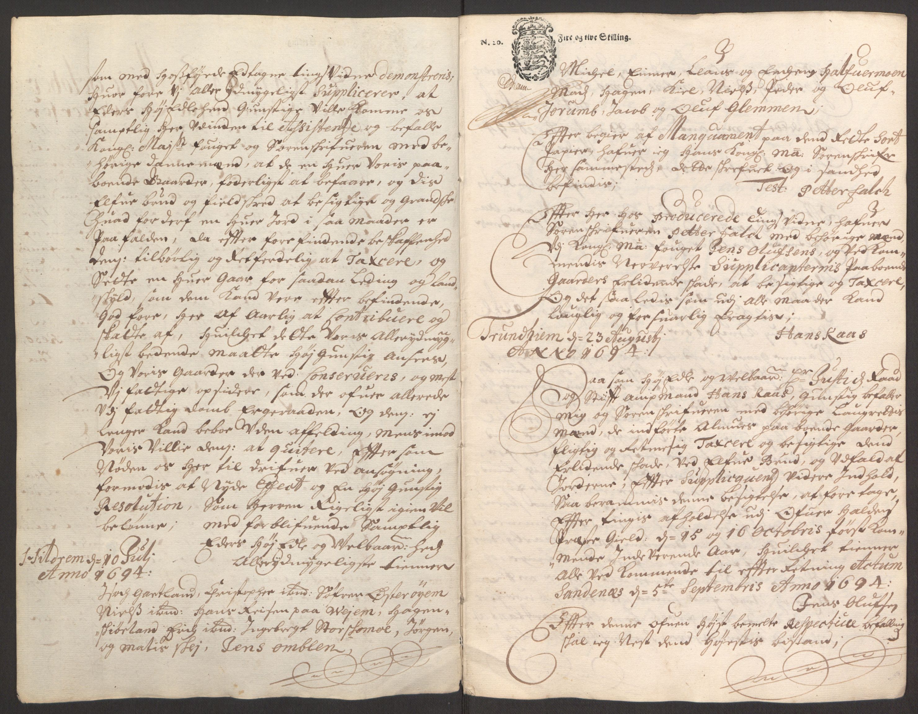 Rentekammeret inntil 1814, Reviderte regnskaper, Fogderegnskap, RA/EA-4092/R64/L4424: Fogderegnskap Namdal, 1692-1695, p. 433