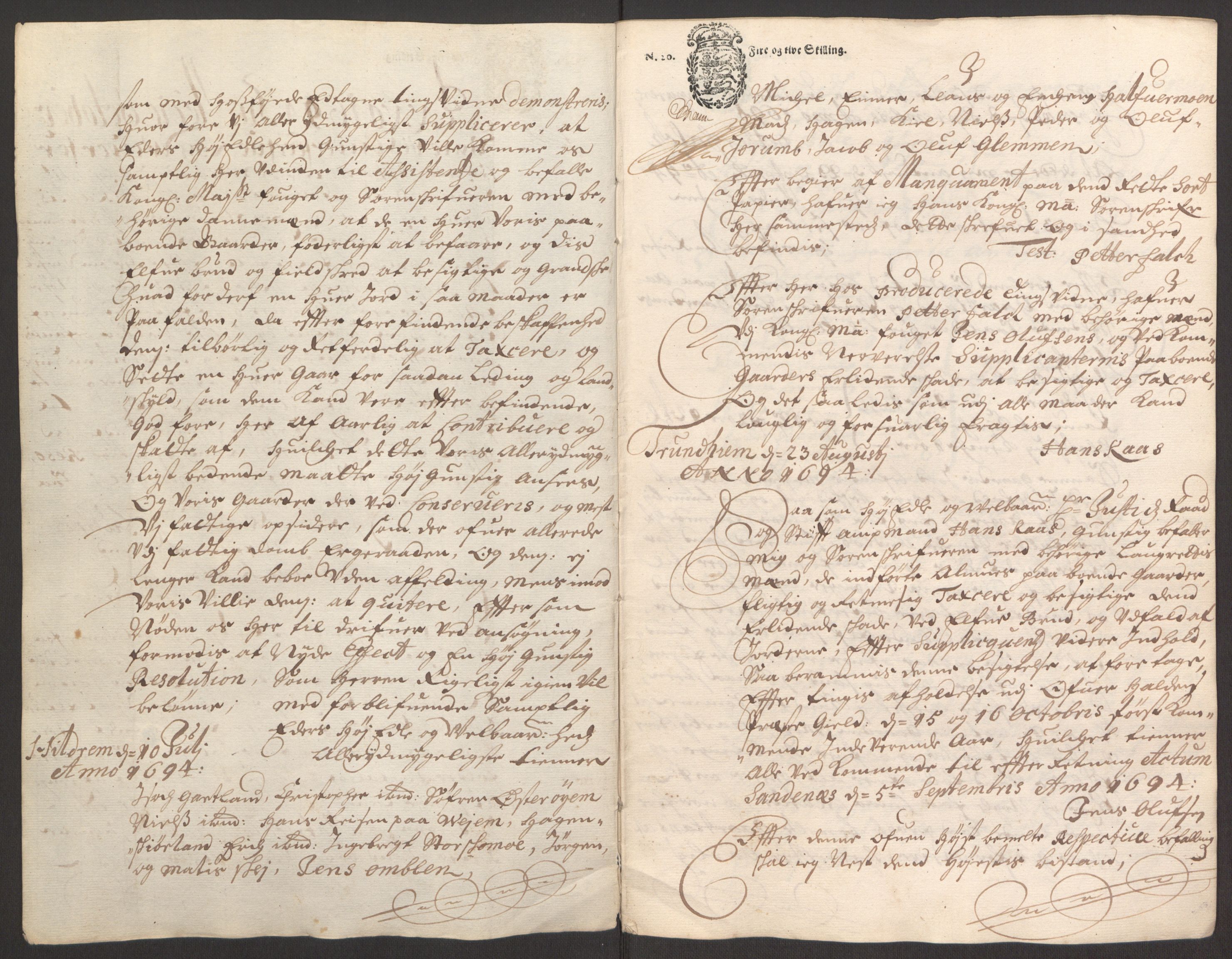 Rentekammeret inntil 1814, Reviderte regnskaper, Fogderegnskap, AV/RA-EA-4092/R64/L4424: Fogderegnskap Namdal, 1692-1695, p. 433