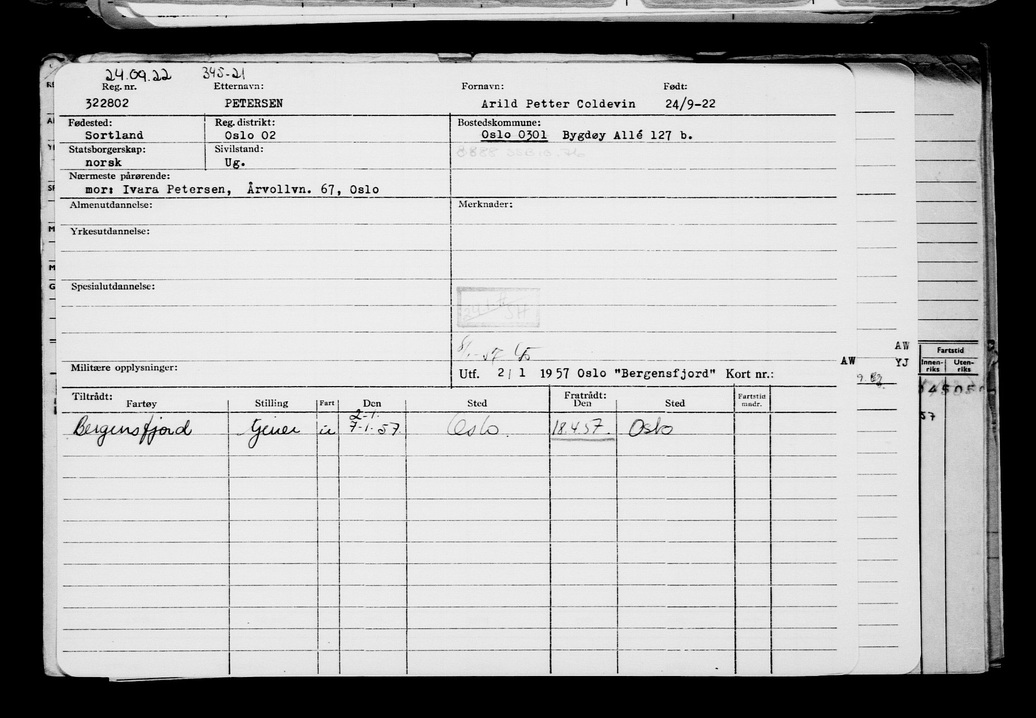 Direktoratet for sjømenn, AV/RA-S-3545/G/Gb/L0210: Hovedkort, 1922, p. 816