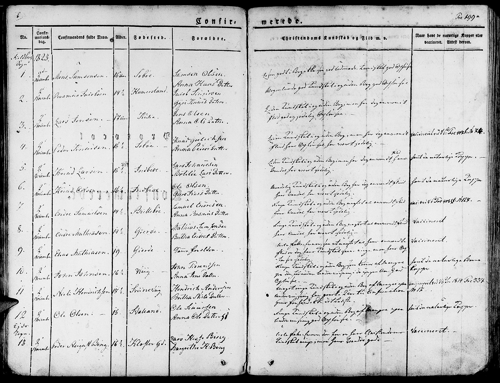 Fjelberg sokneprestembete, AV/SAB-A-75201/H/Haa: Parish register (official) no. A 5, 1822-1834, p. 199