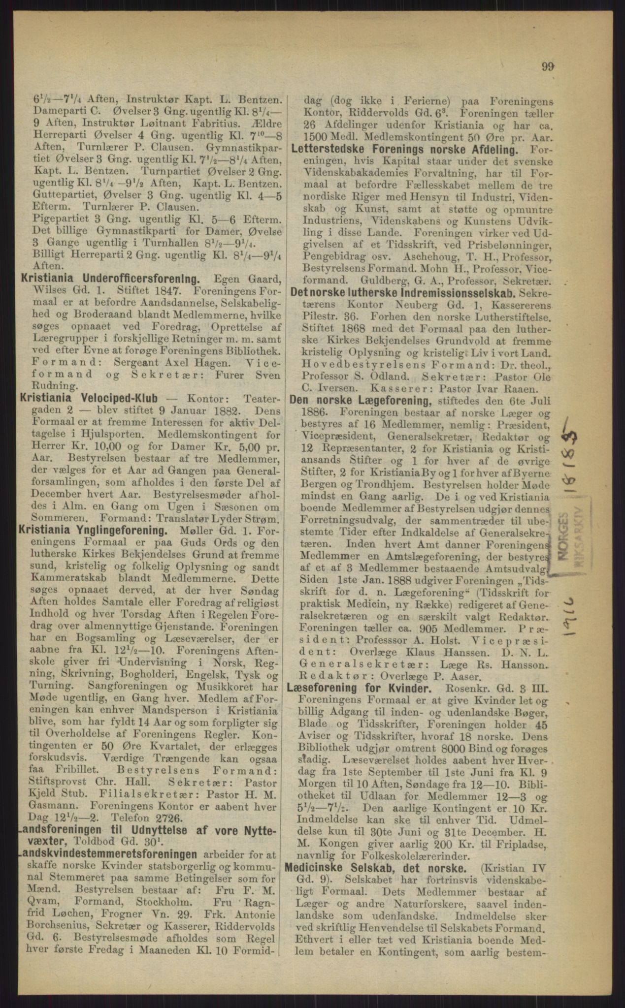 Kristiania/Oslo adressebok, PUBL/-, 1903, p. 99