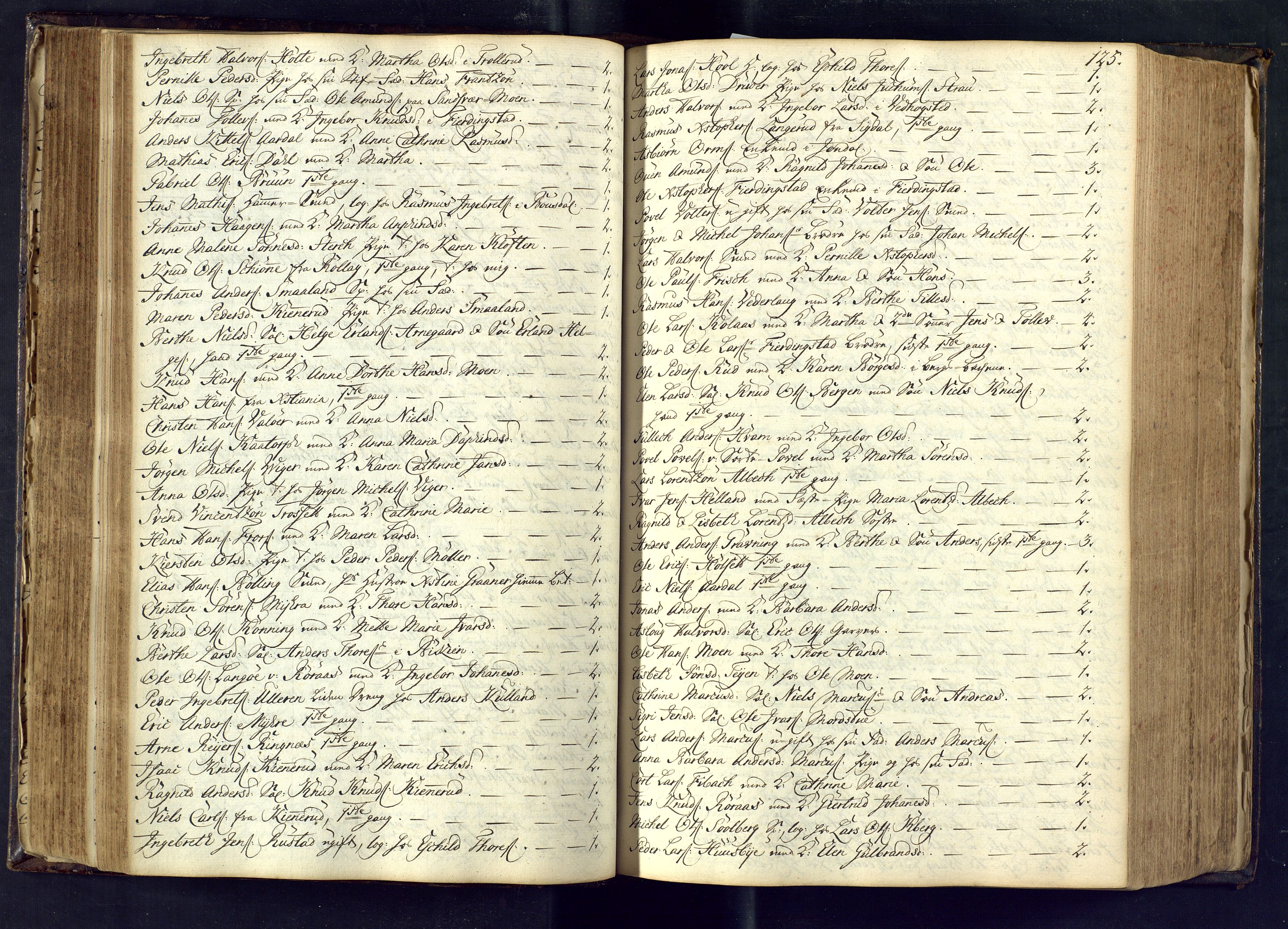 Kongsberg kirkebøker, AV/SAKO-A-22/M/Ma/L0003: Communicants register no. 3, 1745-1750, p. 125