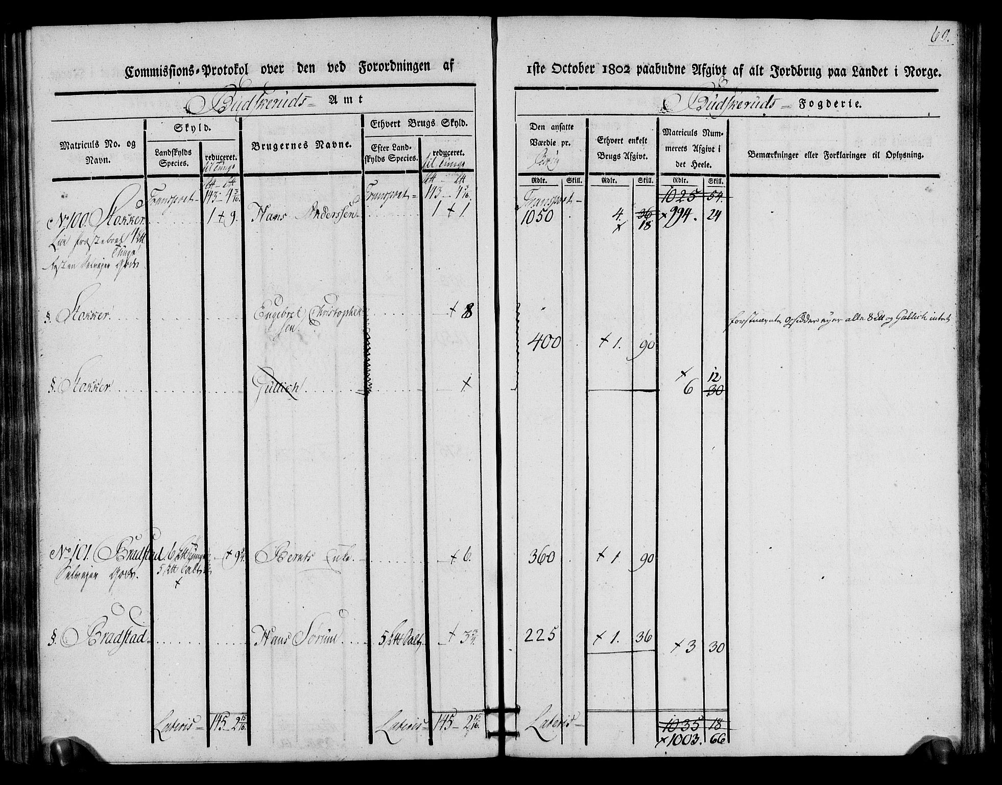 Rentekammeret inntil 1814, Realistisk ordnet avdeling, AV/RA-EA-4070/N/Ne/Nea/L0064: Buskerud fogderi. Kommisjonsprotokoll for Lier prestegjeld, 1803, p. 61