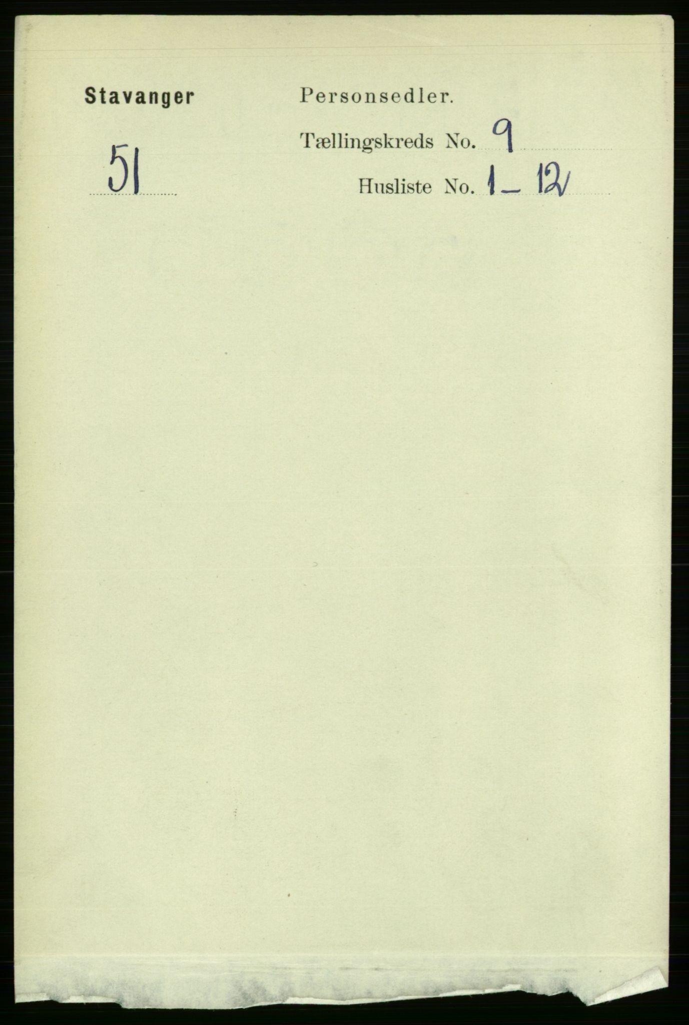 RA, 1891 census for 1103 Stavanger, 1891, p. 12704