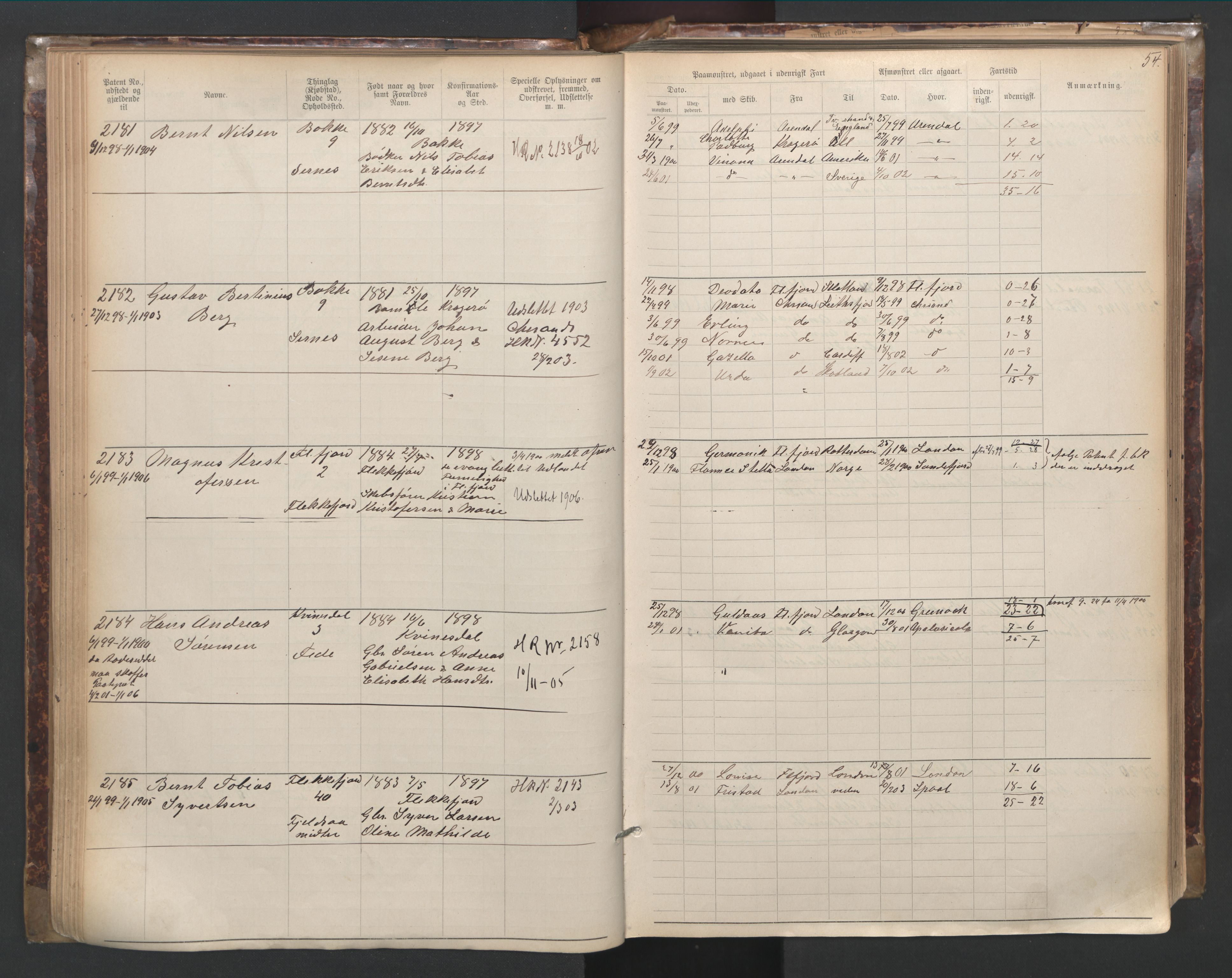 Flekkefjord mønstringskrets, SAK/2031-0018/F/Fa/L0003: Annotasjonsrulle nr 1921-2963 med register, N-3, 1892-1948, p. 84