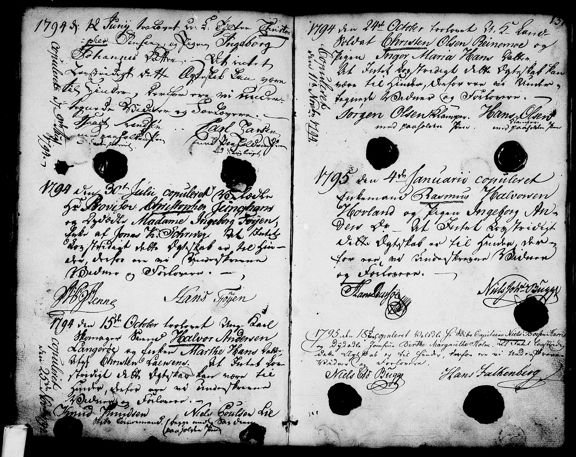 Larvik kirkebøker, SAKO/A-352/G/Ga/L0001: Parish register (copy) no. I 1, 1785-1807, p. 137