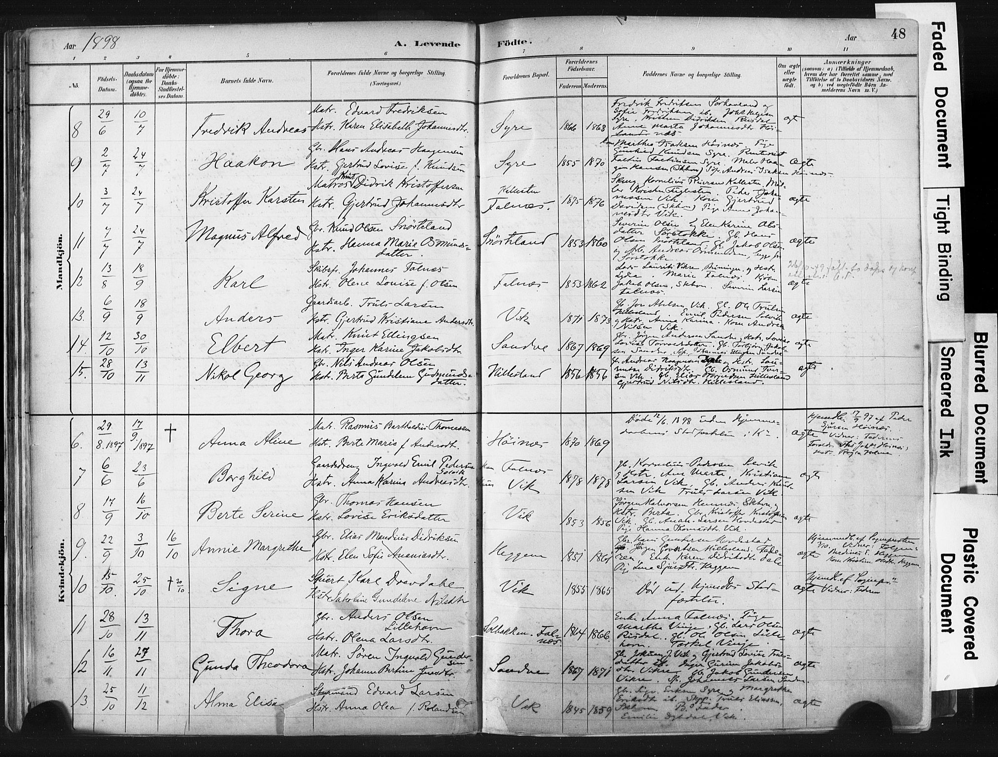 Skudenes sokneprestkontor, AV/SAST-A -101849/H/Ha/Haa/L0009: Parish register (official) no. A 6, 1882-1912, p. 48