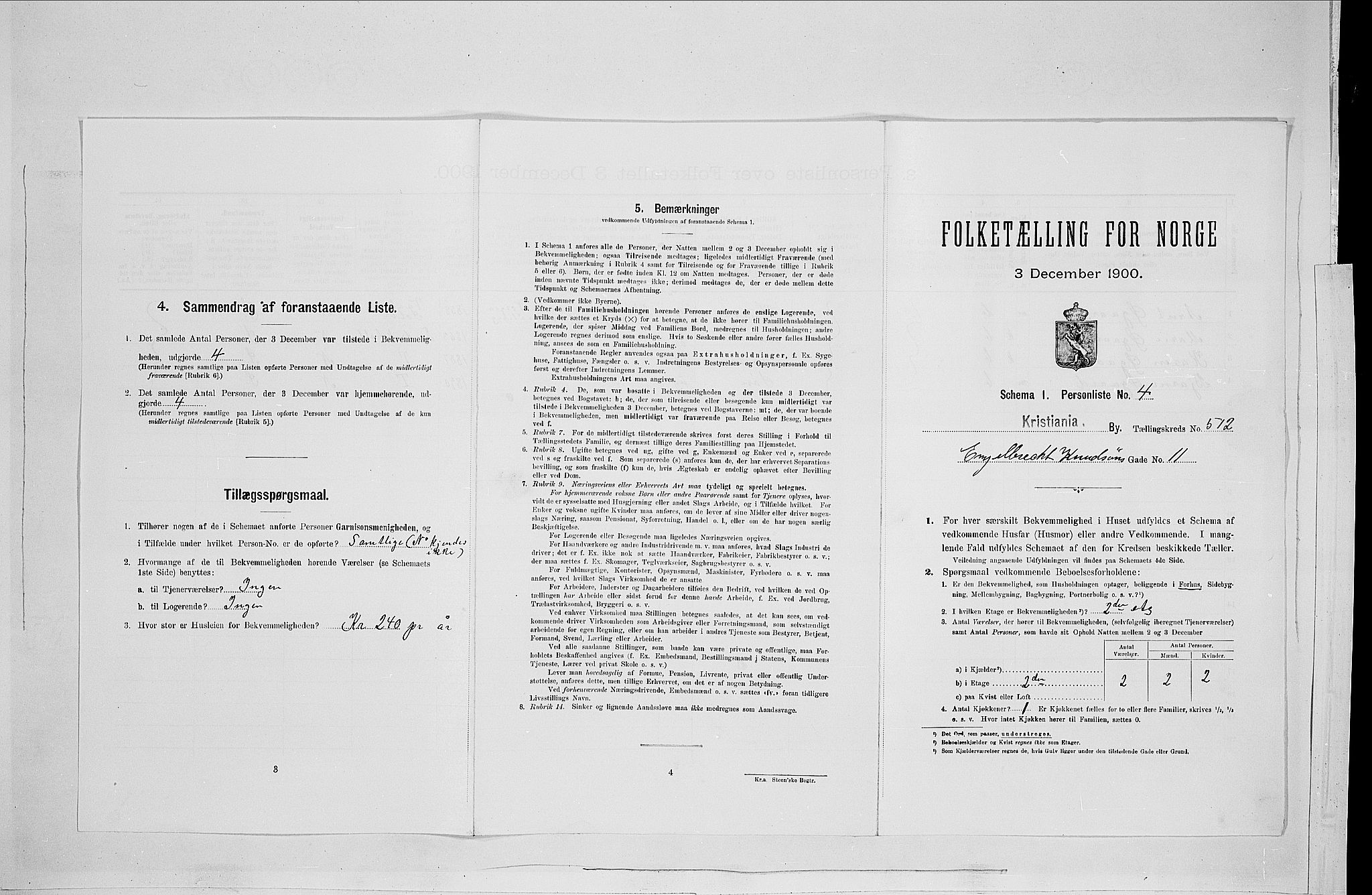 SAO, 1900 census for Kristiania, 1900, p. 41419