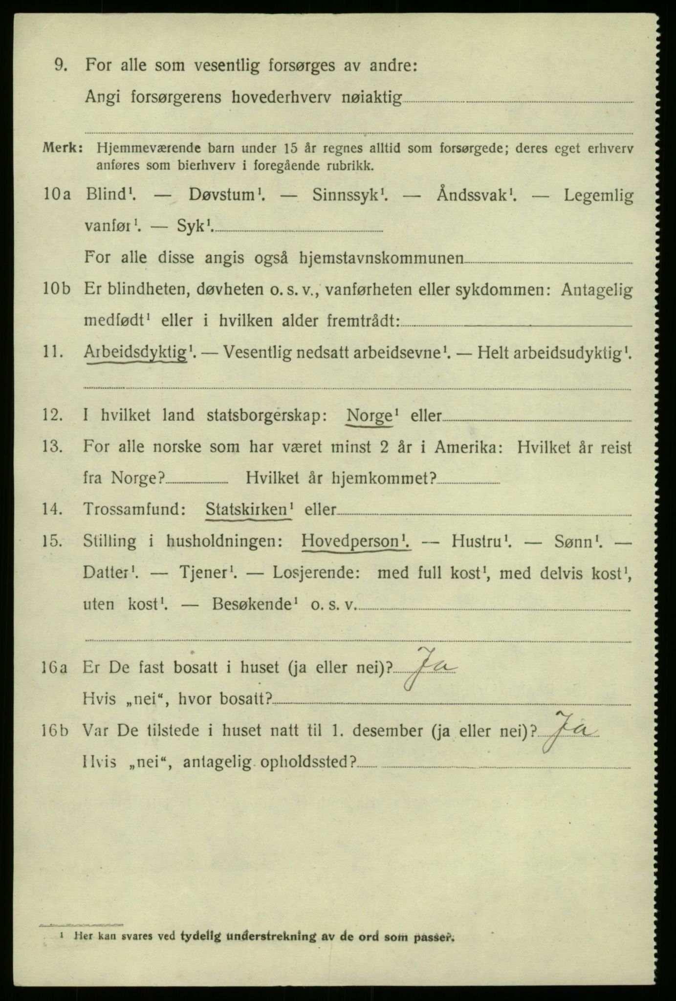 SAB, 1920 census for Vik, 1920, p. 6322