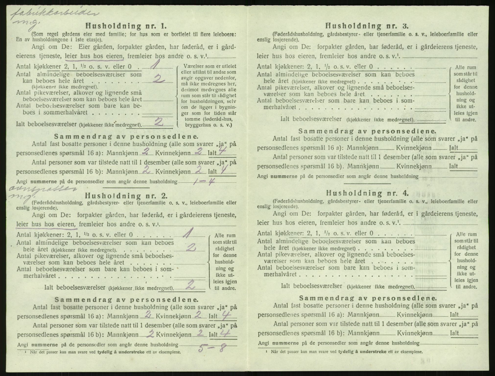 SAK, 1920 census for Stokken, 1920, p. 569