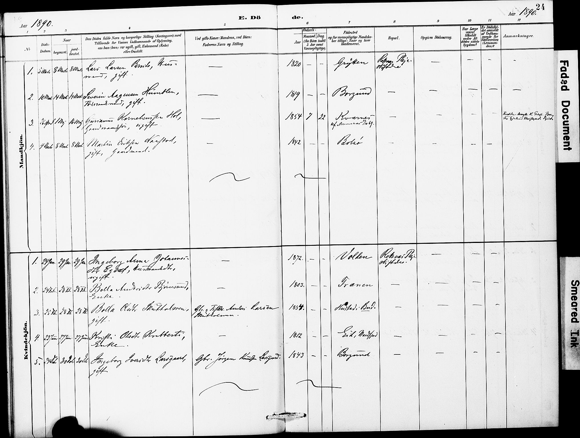 Ministerialprotokoller, klokkerbøker og fødselsregistre - Møre og Romsdal, SAT/A-1454/559/L0714: Parish register (official) no. 559A02, 1887-1895, p. 24