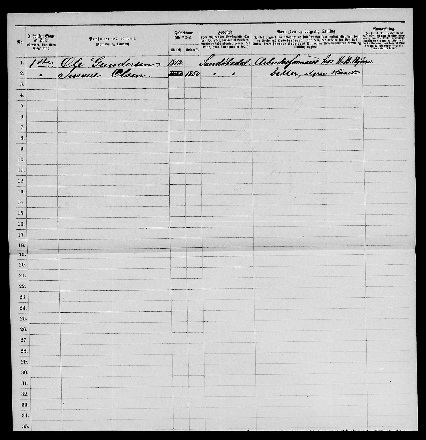 SAKO, 1885 census for 0801 Kragerø, 1885, p. 498