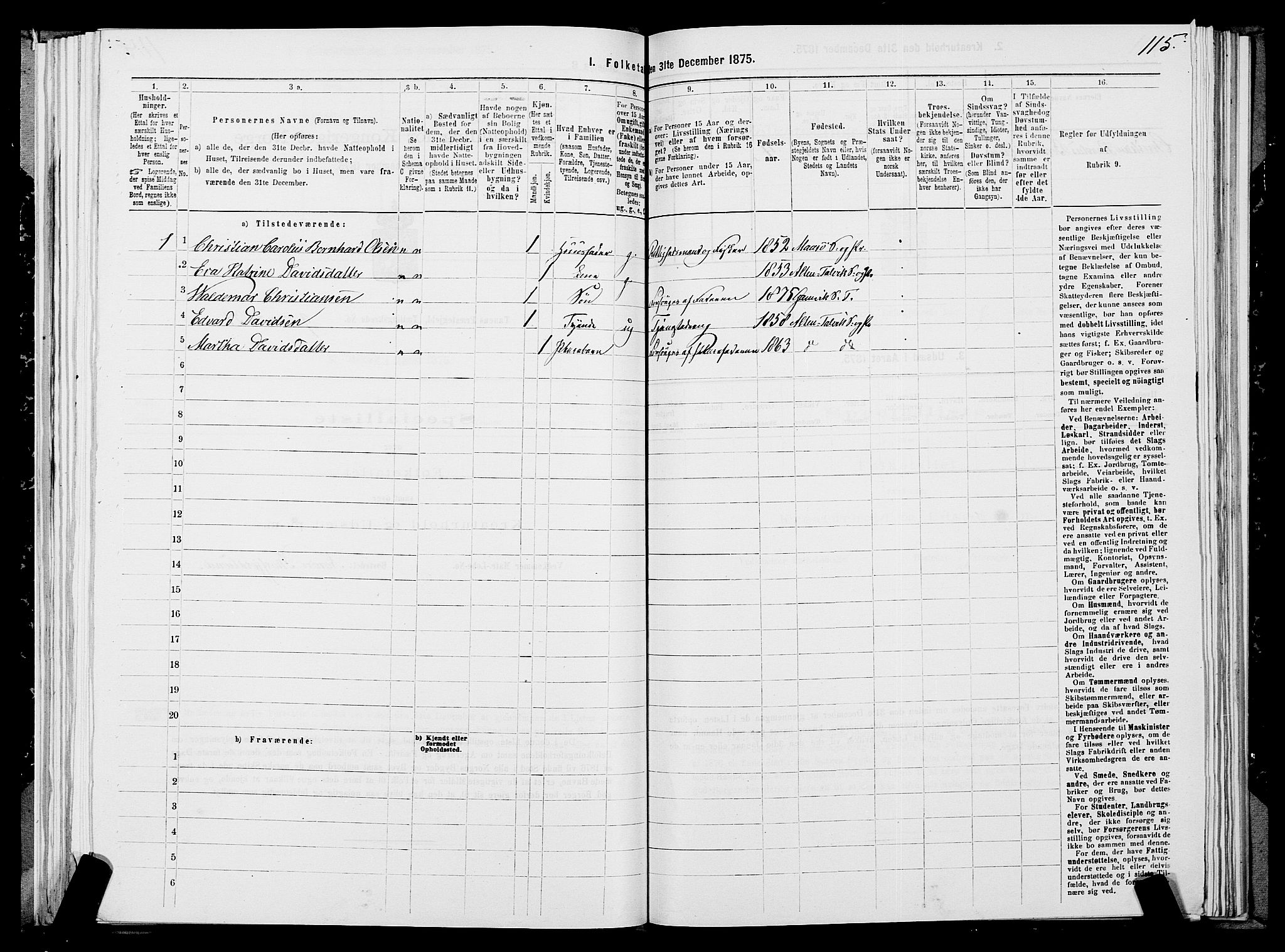 SATØ, 1875 census for 2025P Tana, 1875, p. 3115