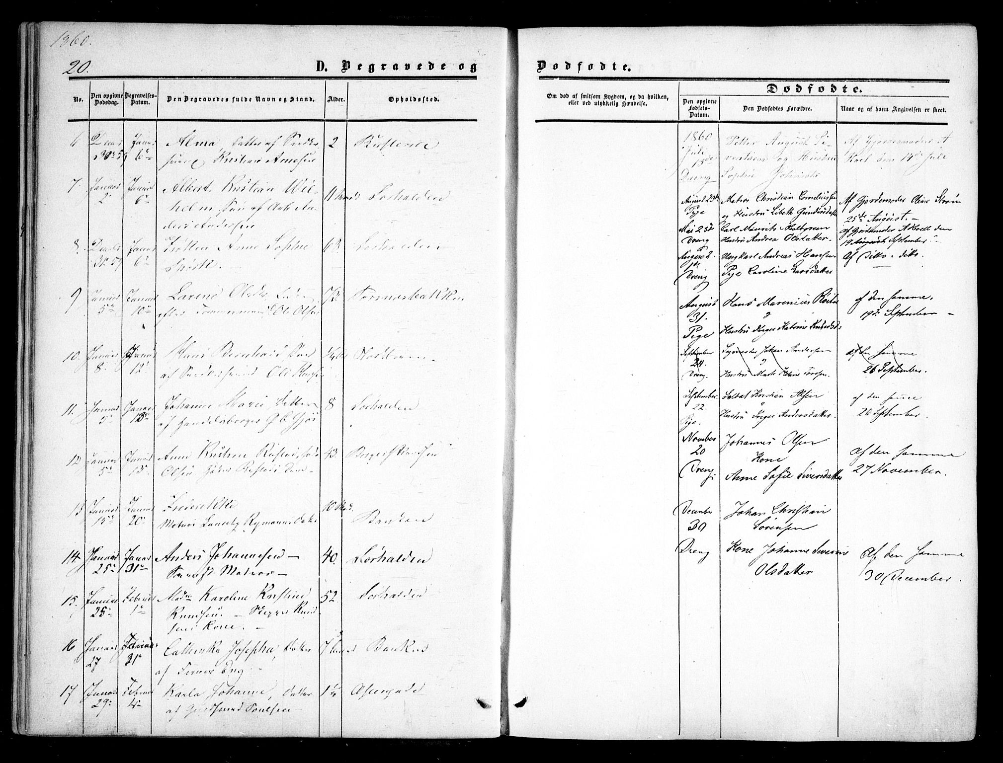 Halden prestekontor Kirkebøker, AV/SAO-A-10909/F/Fa/L0008: Parish register (official) no. I 8, 1857-1865, p. 20