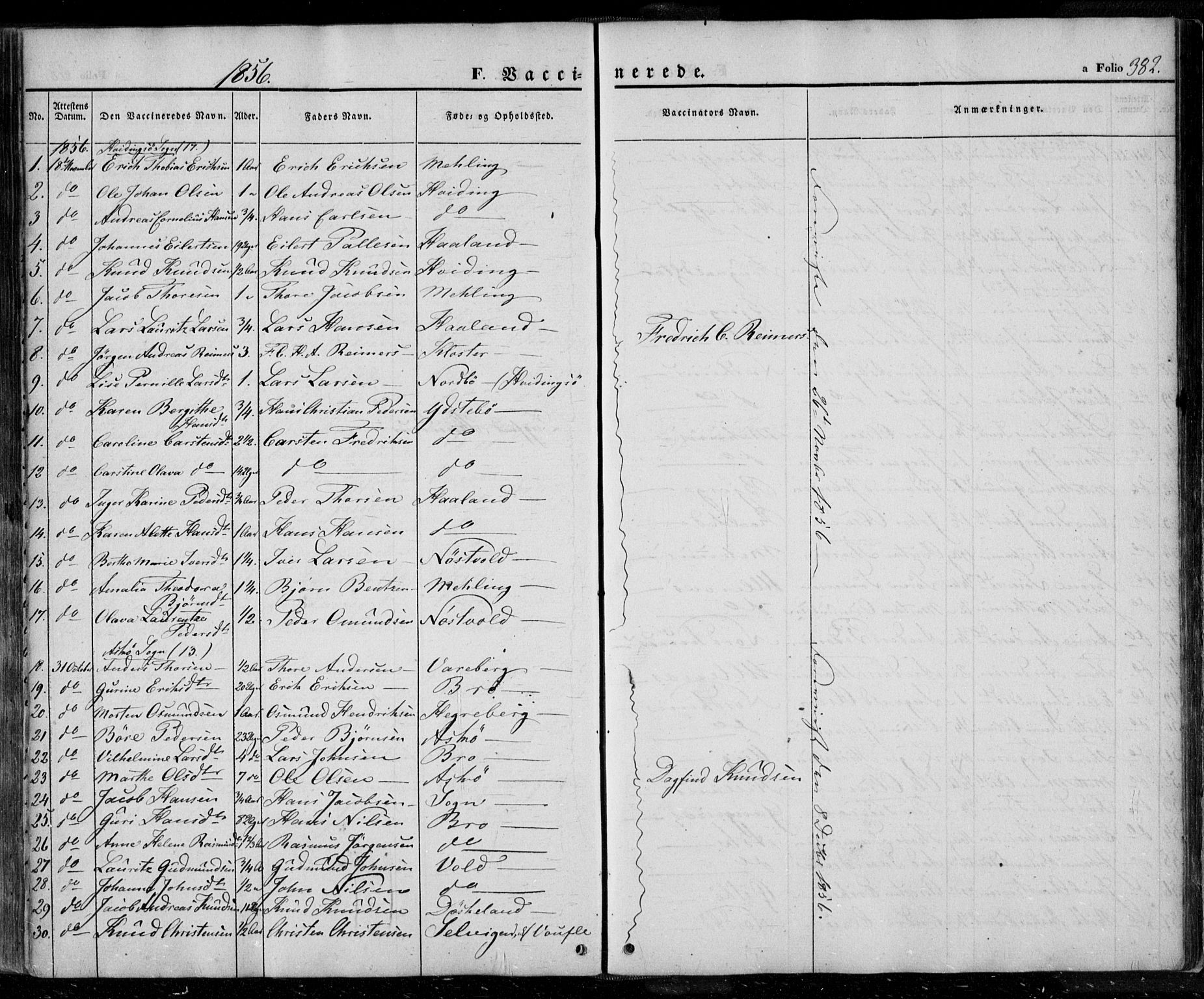 Rennesøy sokneprestkontor, SAST/A -101827/H/Ha/Haa/L0005: Parish register (official) no. A 5, 1838-1859, p. 382