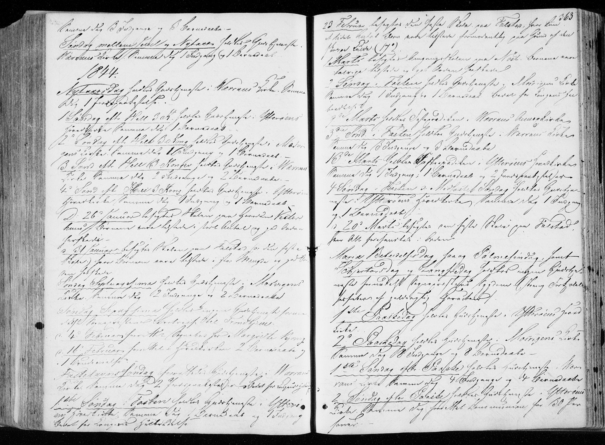 Ministerialprotokoller, klokkerbøker og fødselsregistre - Nord-Trøndelag, AV/SAT-A-1458/722/L0218: Parish register (official) no. 722A05, 1843-1868, p. 363