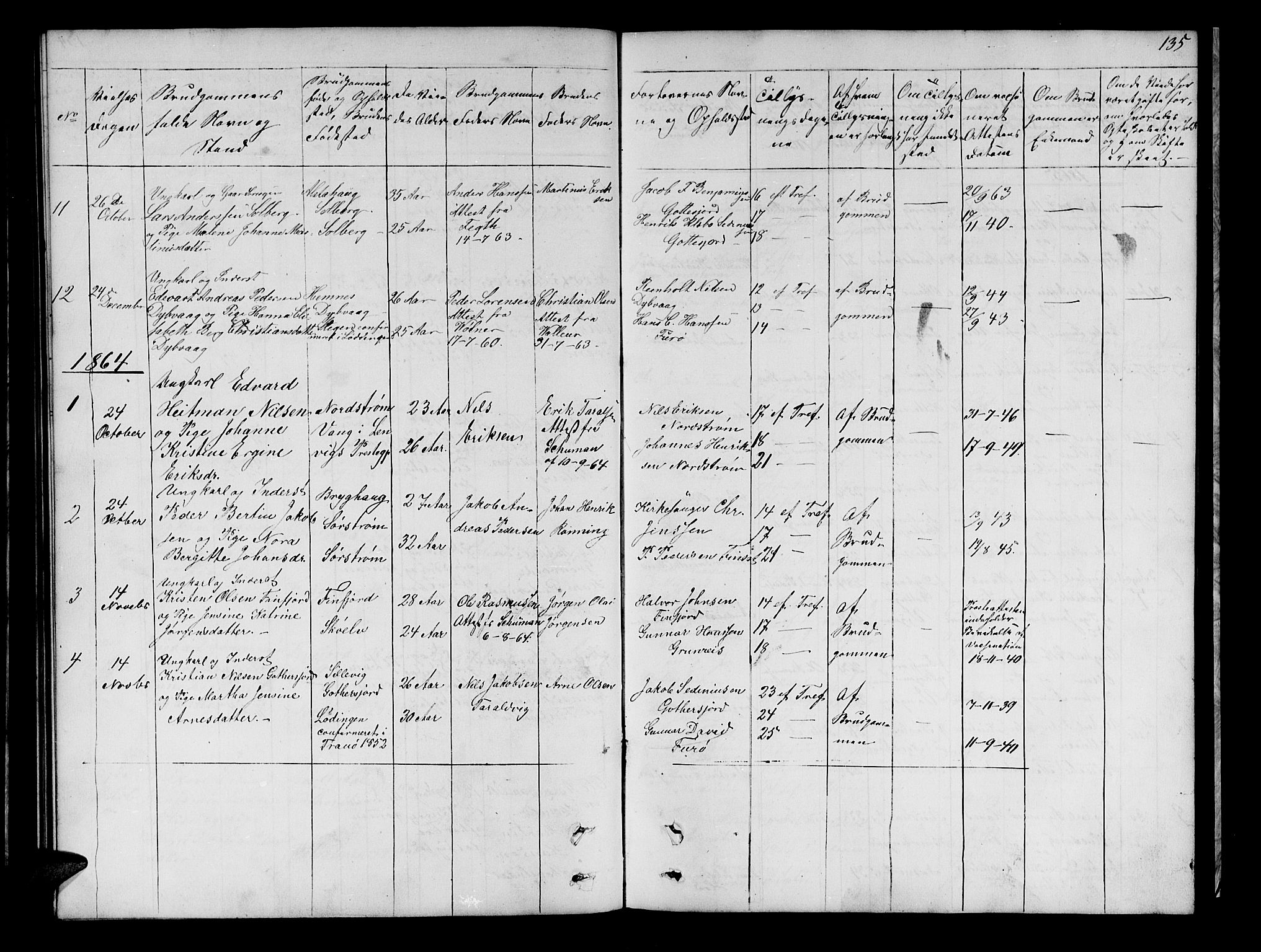 Tranøy sokneprestkontor, SATØ/S-1313/I/Ia/Iab/L0021klokker: Parish register (copy) no. 21, 1861-1886, p. 135