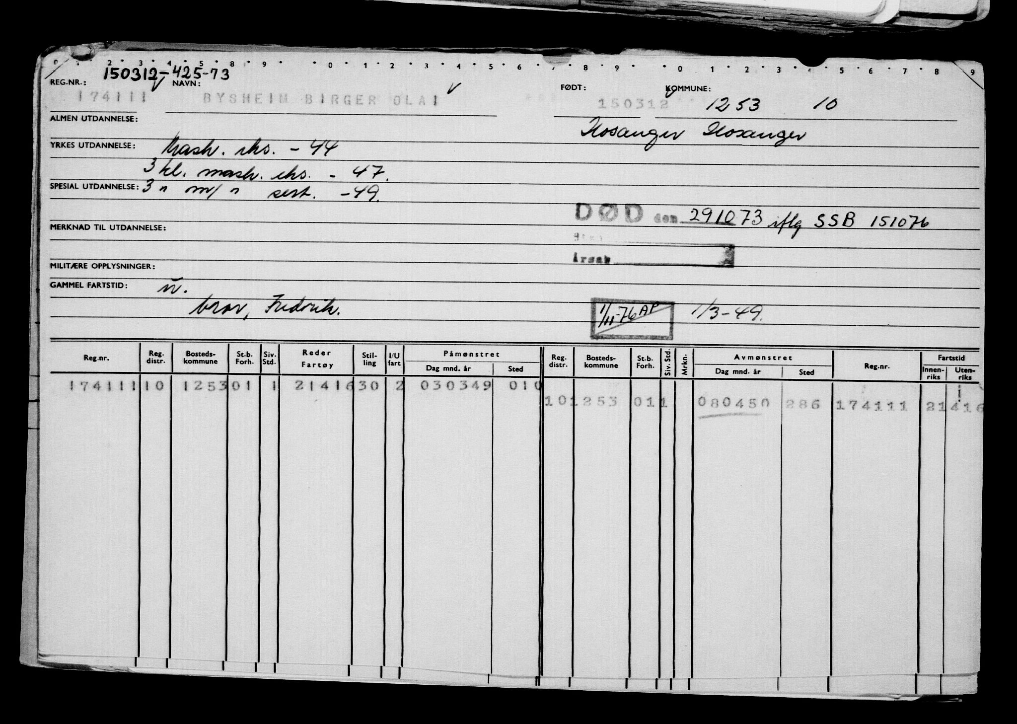 Direktoratet for sjømenn, AV/RA-S-3545/G/Gb/L0103: Hovedkort, 1912, p. 245