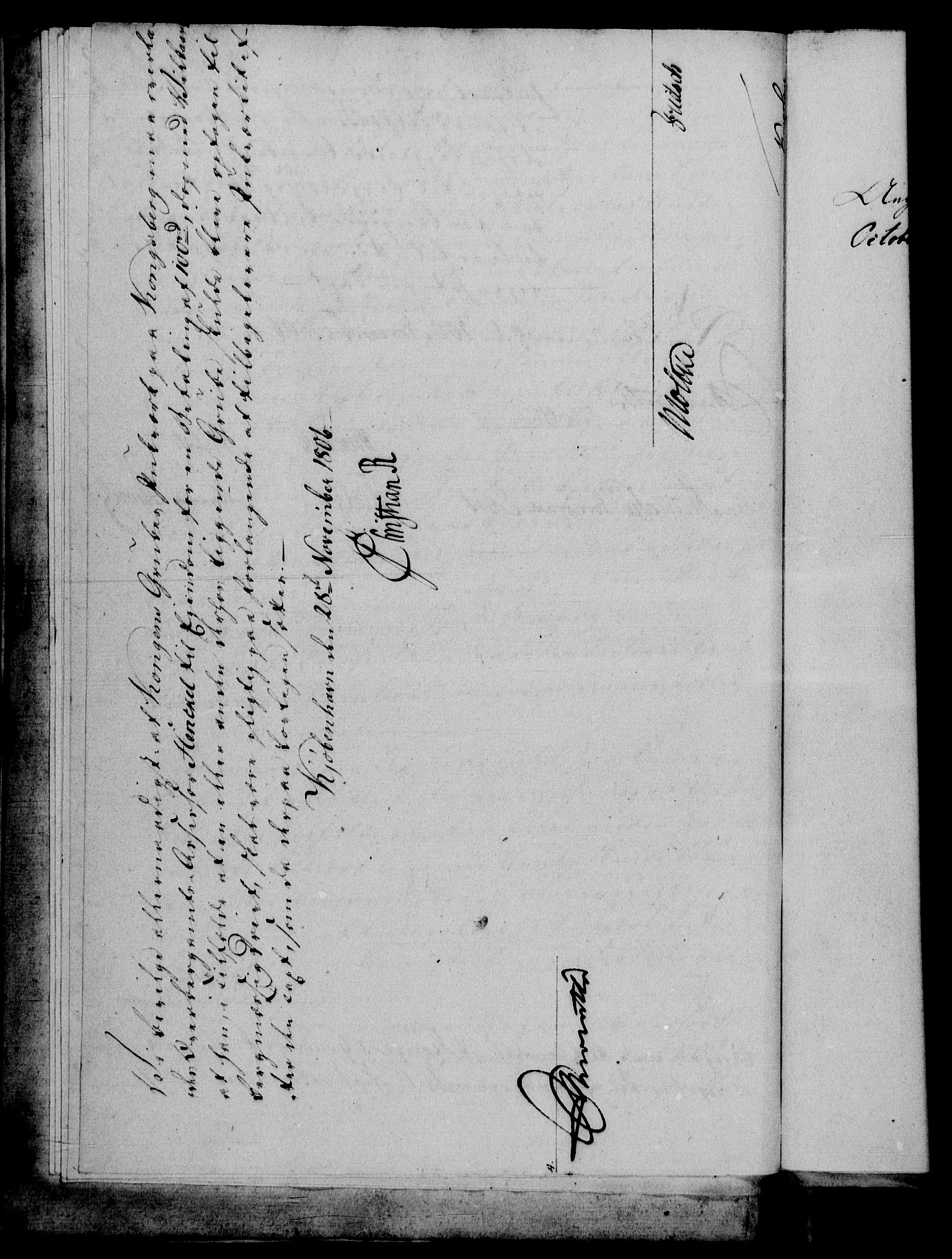 Rentekammeret, Renteskriverkontorene, AV/RA-EA-3115/M/Mf/Mfb/L0007: Relasjons- og resolusjonsprotokoll med register (merket RK 54.13), 1805-1806