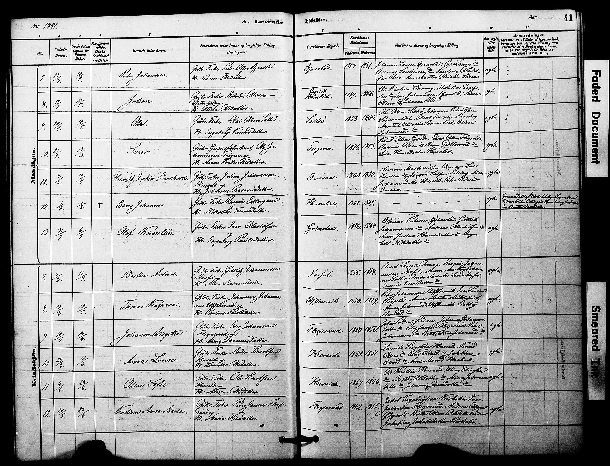 Ministerialprotokoller, klokkerbøker og fødselsregistre - Møre og Romsdal, SAT/A-1454/510/L0122: Parish register (official) no. 510A02, 1878-1897, p. 41