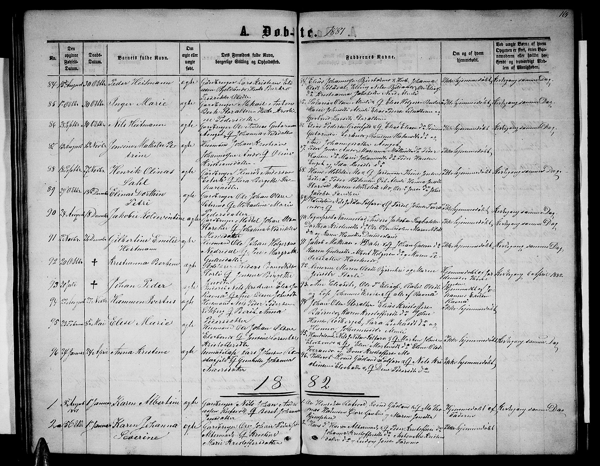 Ministerialprotokoller, klokkerbøker og fødselsregistre - Nordland, SAT/A-1459/827/L0415: Parish register (copy) no. 827C04, 1864-1886, p. 169