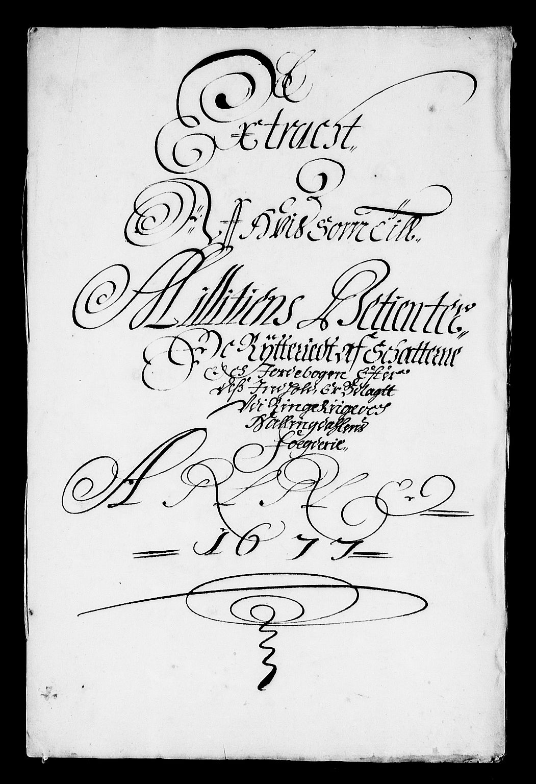 Rentekammeret inntil 1814, Reviderte regnskaper, Stiftamtstueregnskaper, Landkommissariatet på Akershus og Akershus stiftamt, RA/EA-5869/R/Rb/L0127: Akershus stiftamt, 1677