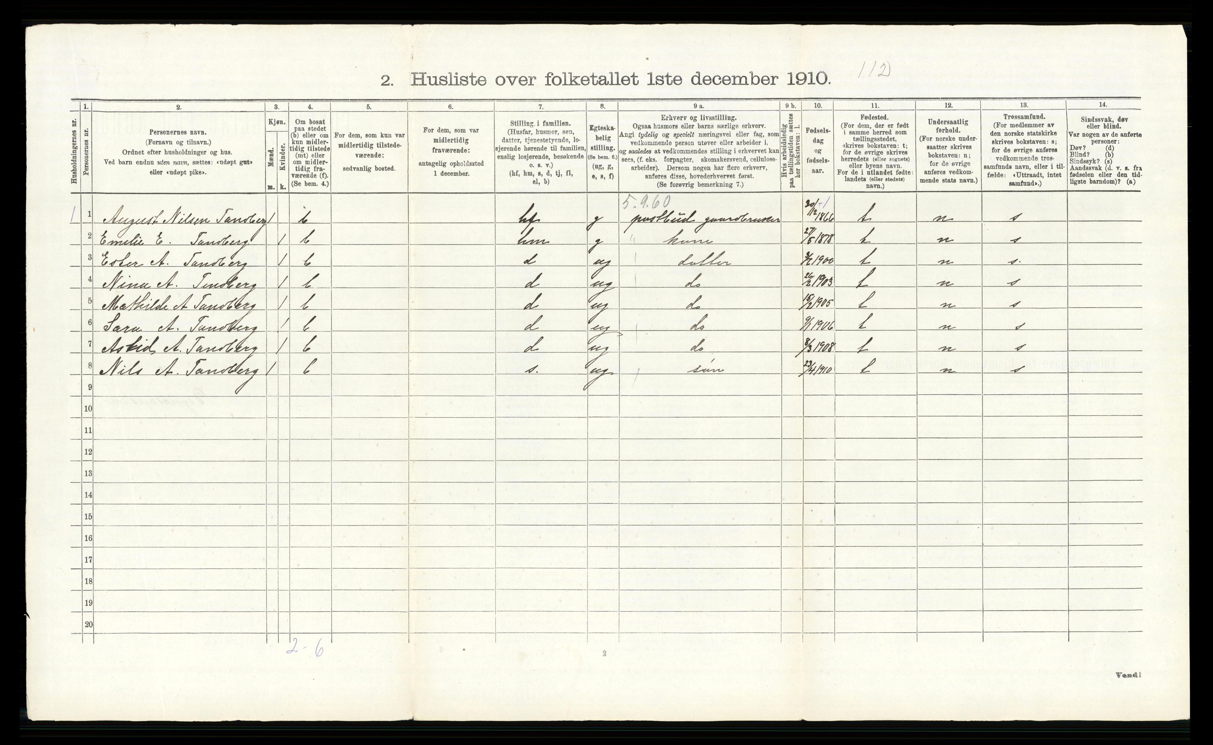 RA, 1910 census for Modum, 1910, p. 137