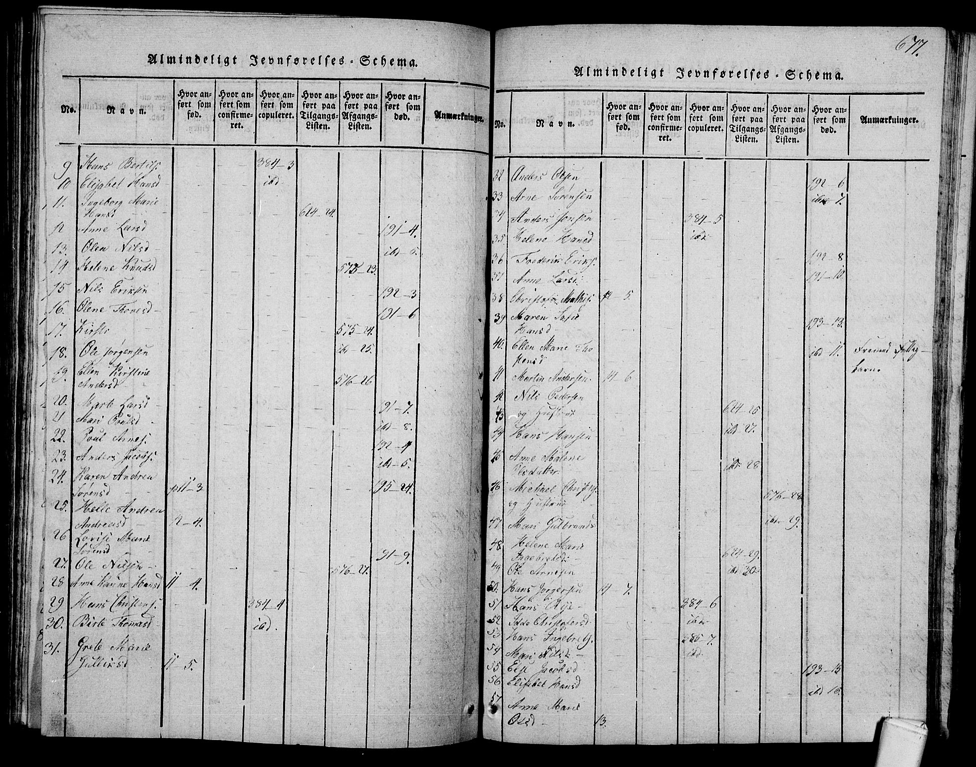 Våle kirkebøker, SAKO/A-334/G/Ga/L0001: Parish register (copy) no. I 1, 1814-1824, p. 676-677