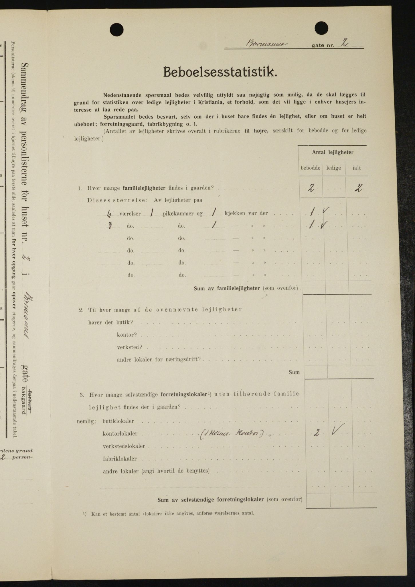 OBA, Municipal Census 1909 for Kristiania, 1909, p. 4420