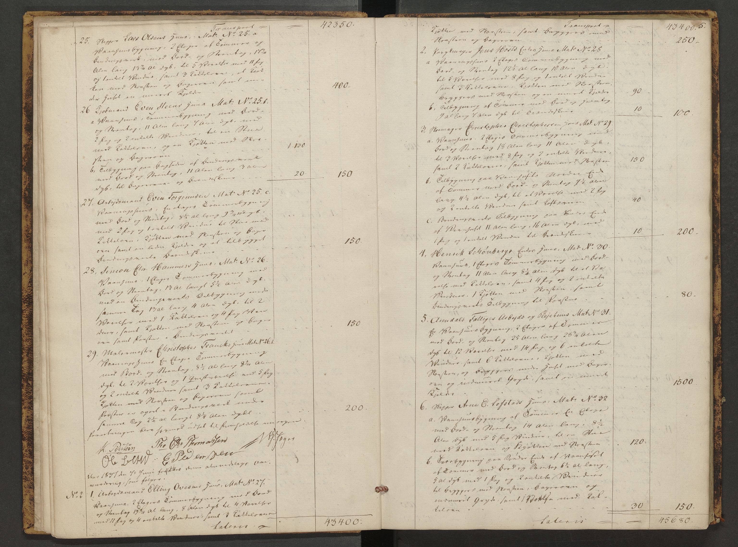 Norges Brannkasse Arendal, AV/SAK-2241-0002/F/Fa/L0017: Branntakstprotokoll nr. 14, 1837-1845