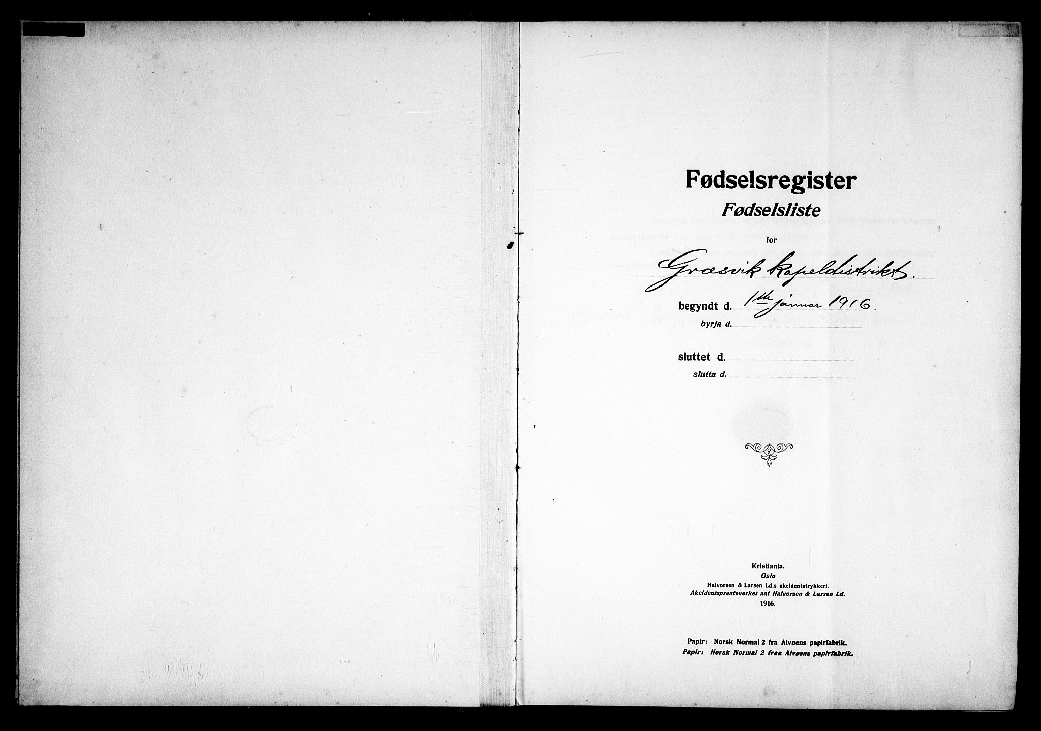 Onsøy prestekontor Kirkebøker, SAO/A-10914/J/Jb/L0001: Birth register no. II 1, 1916-1938
