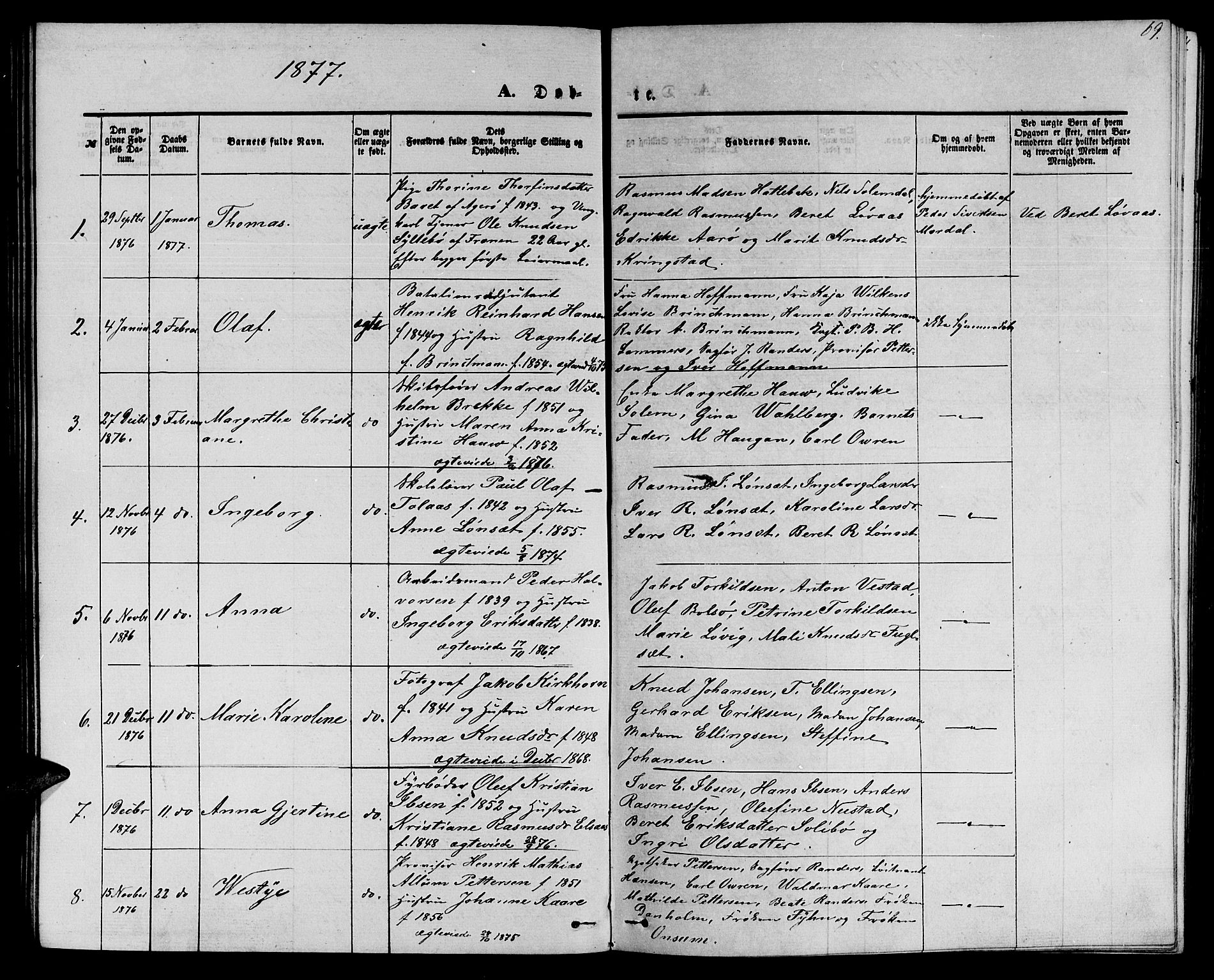 Ministerialprotokoller, klokkerbøker og fødselsregistre - Møre og Romsdal, AV/SAT-A-1454/558/L0701: Parish register (copy) no. 558C02, 1862-1879, p. 69